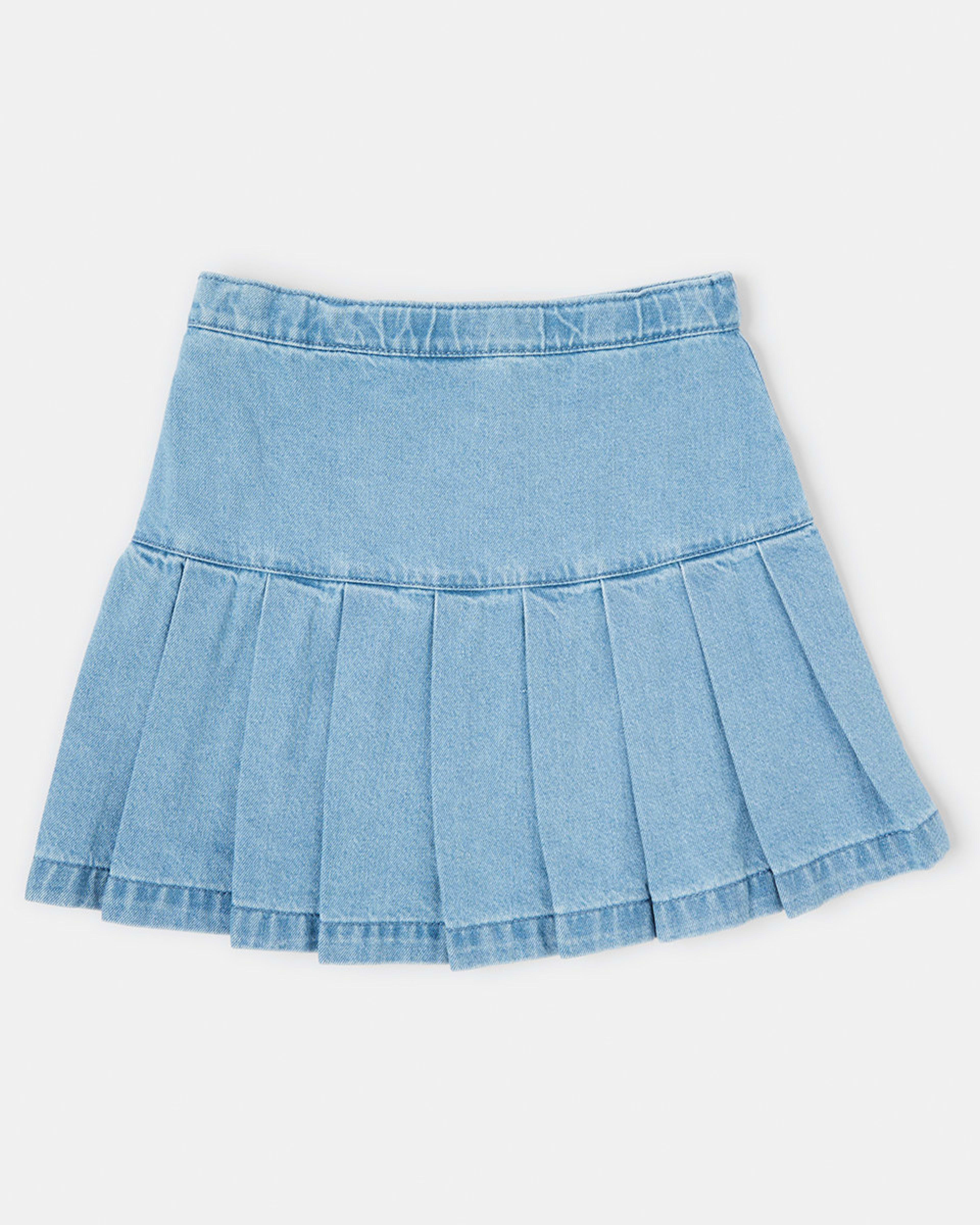 Denim Pleated Skirt - Kmart