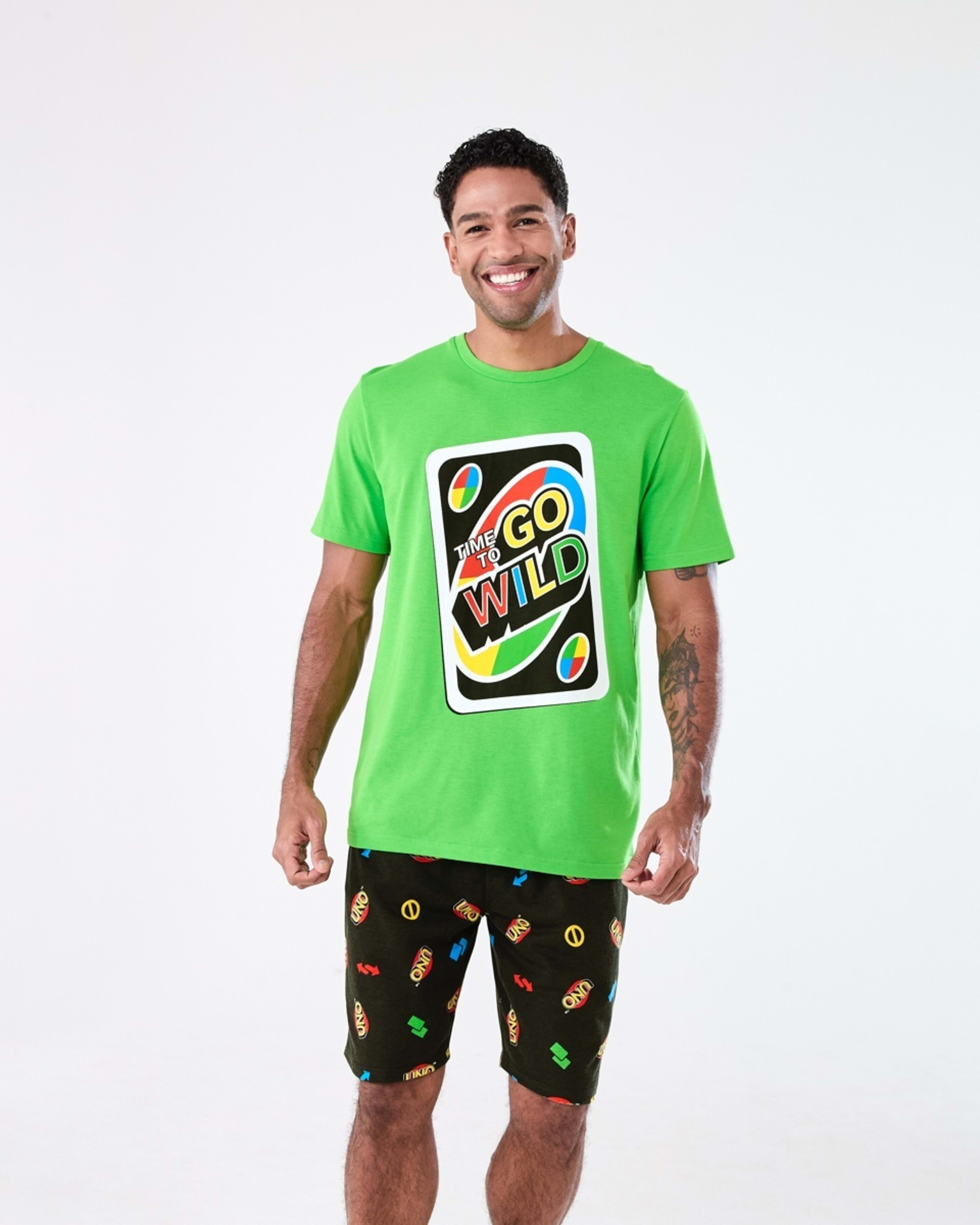 1 UNO License Short Sleeve Top and Shorts Pyjama Set UNO, 1 of 8