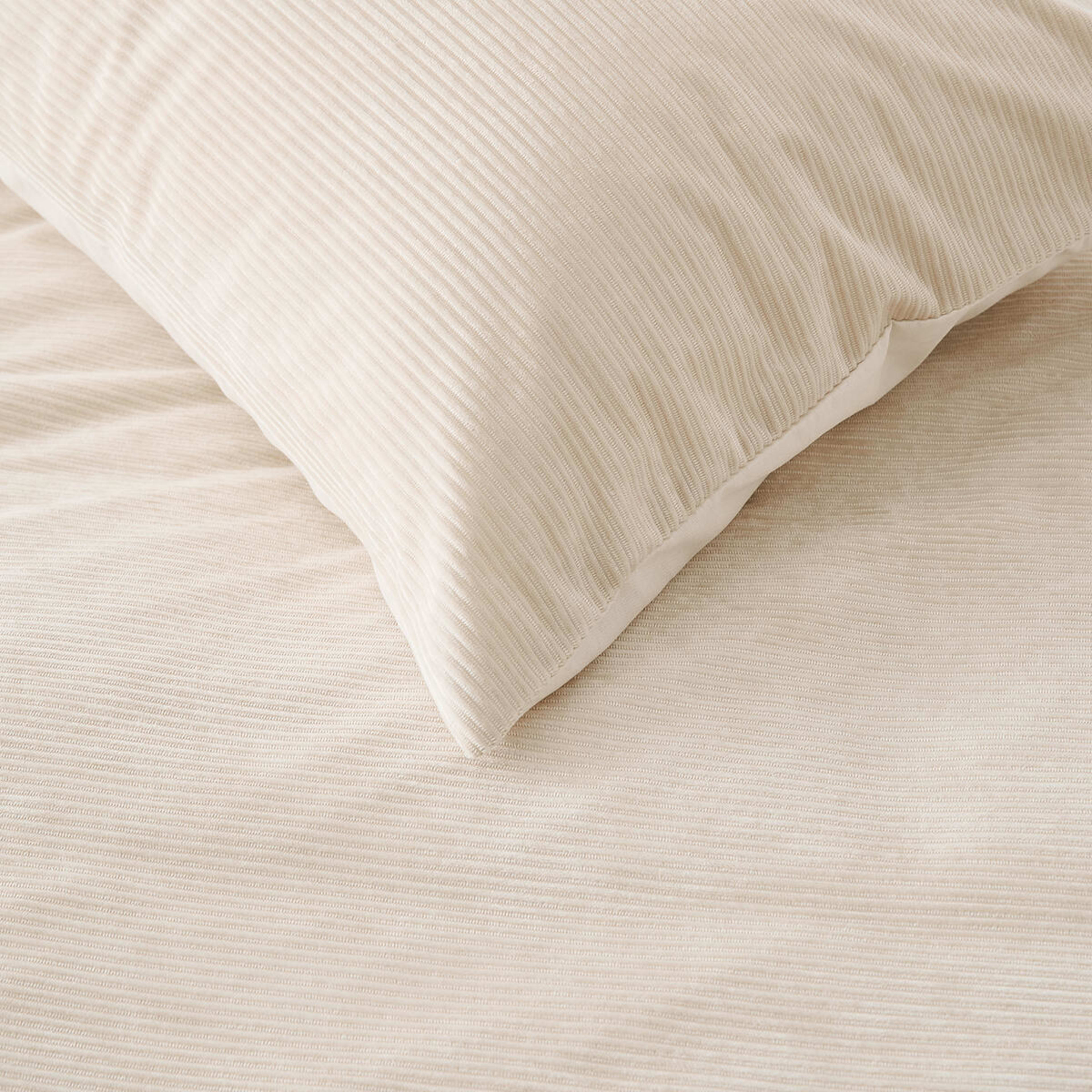 3 Corduroy Quilt Cover Set - King Bed, Natural, 3 of 6