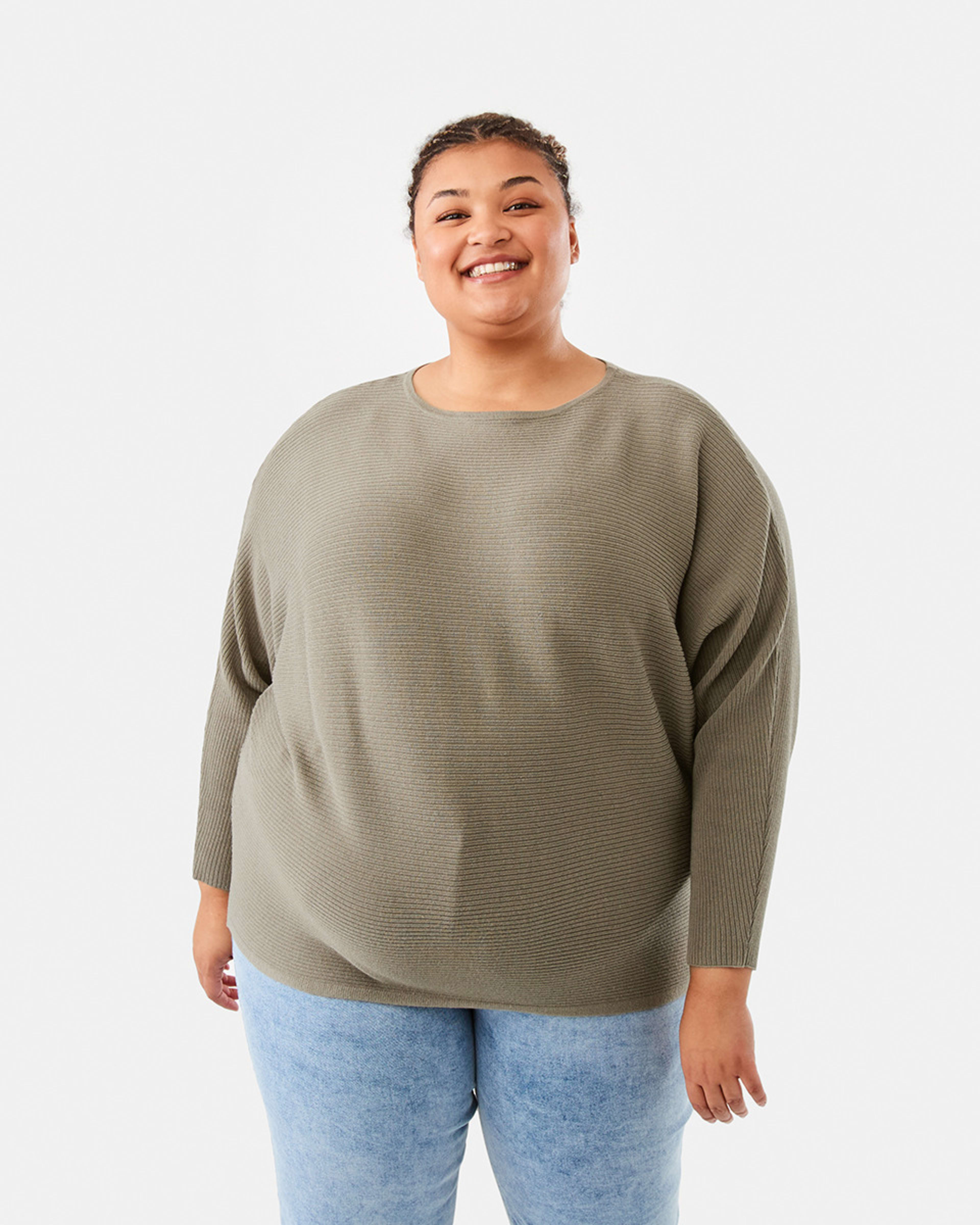 Curve Long Sleeve Batwing Jumper Kmart