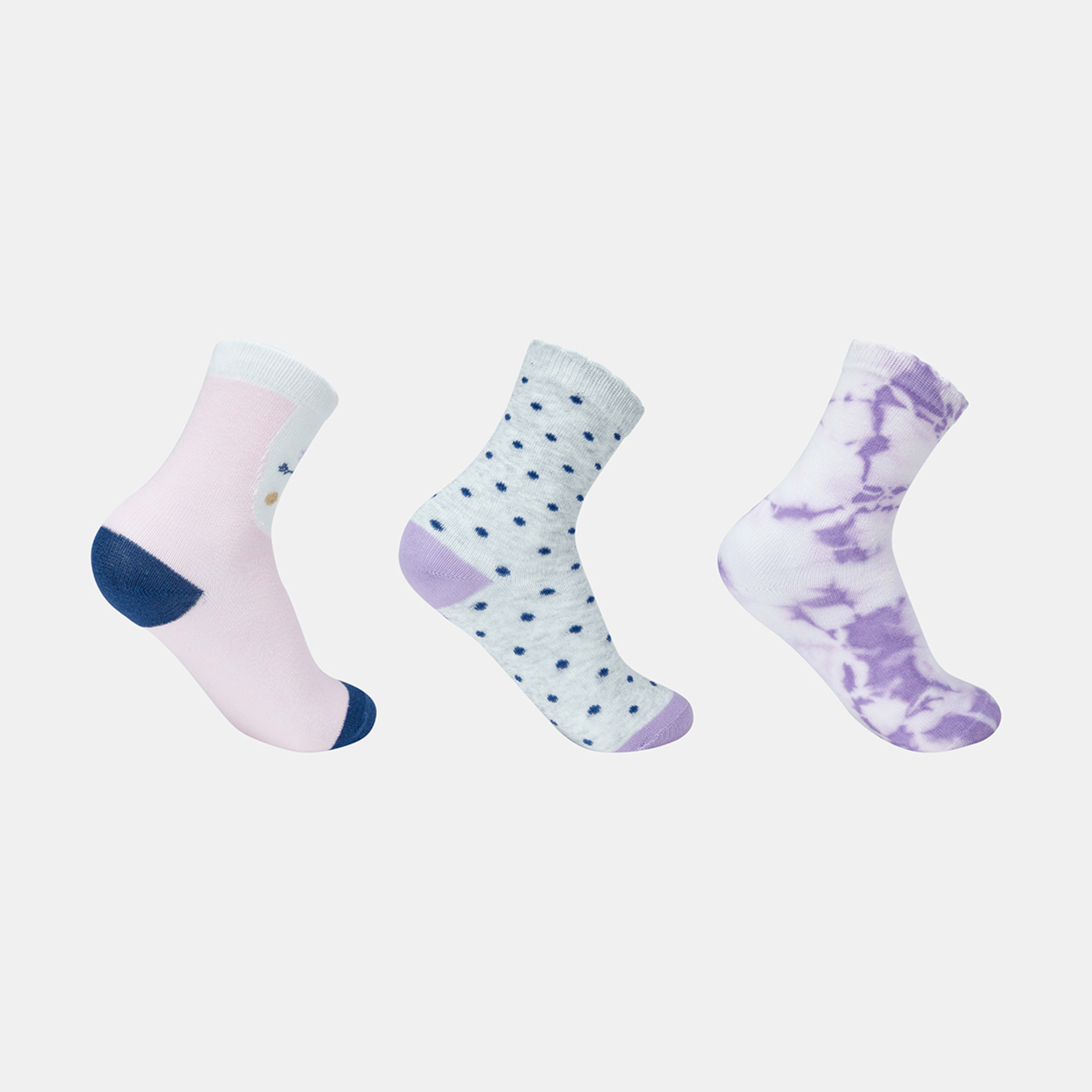 3 Pack Ribbed Crew Socks Kmart