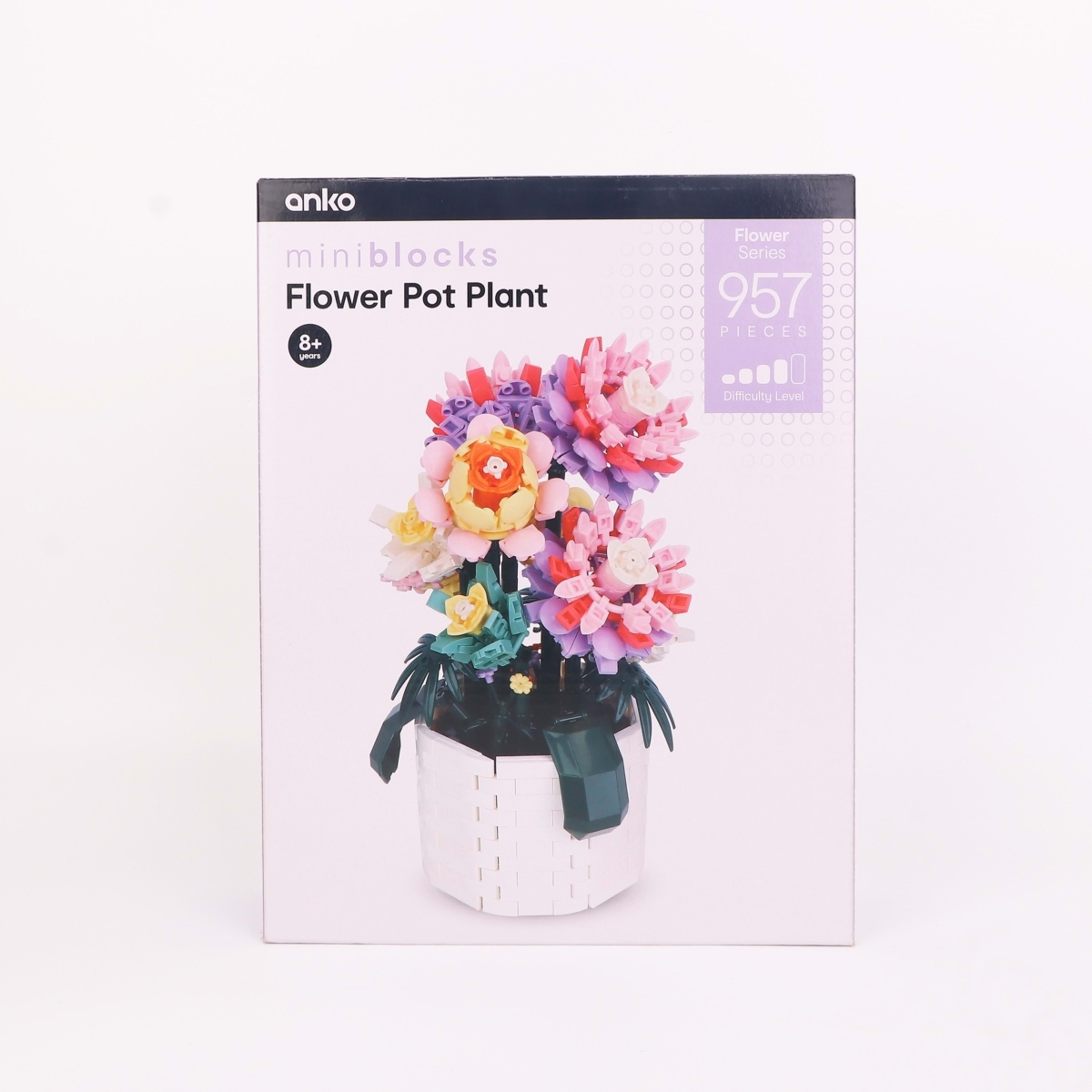 1 957 Piece Mini Blocks Flower Series: Flower Pot Plant, 1 of 5