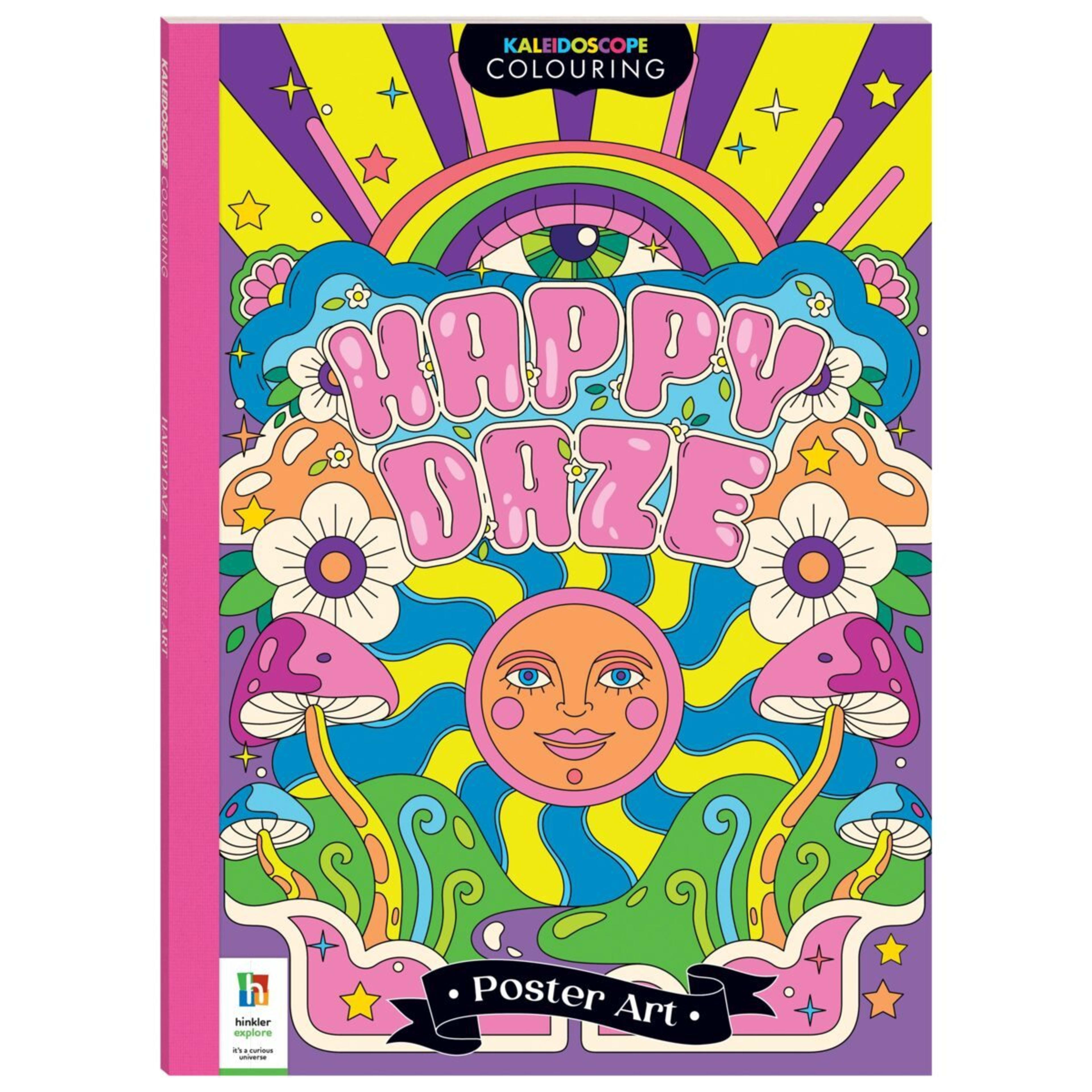 Kaleidoscope Colouring Poster Art Happy Daze Book Kmart NZ