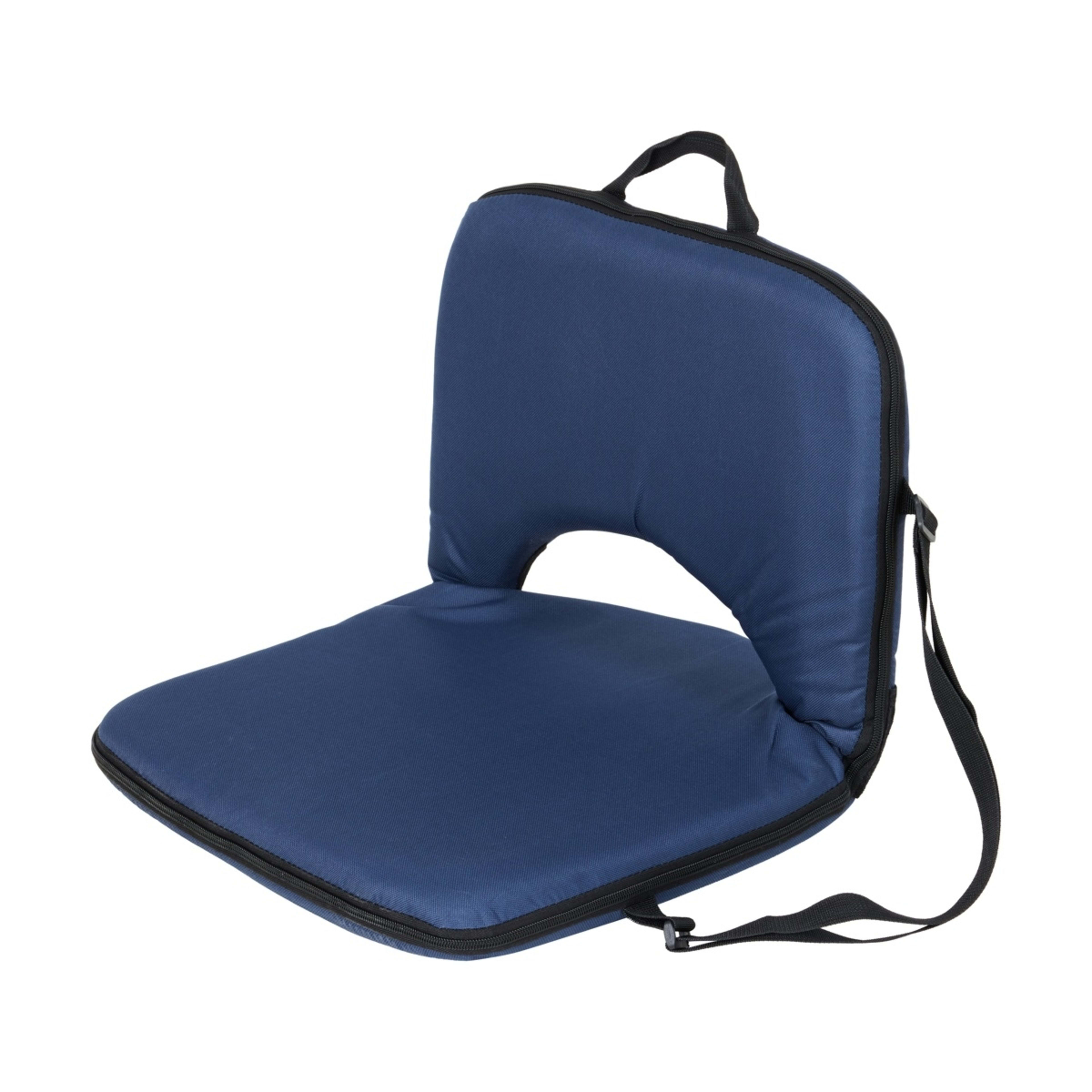 1 Square Cushion Recliner - Navy, 1 of 8