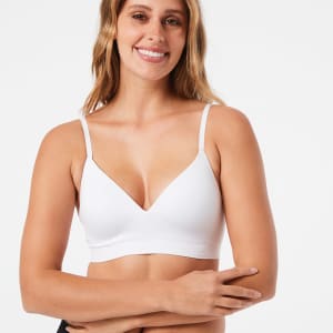 Kmart Full Figure Cotton Stretch T-Shirt Bra-White Size: 20DD