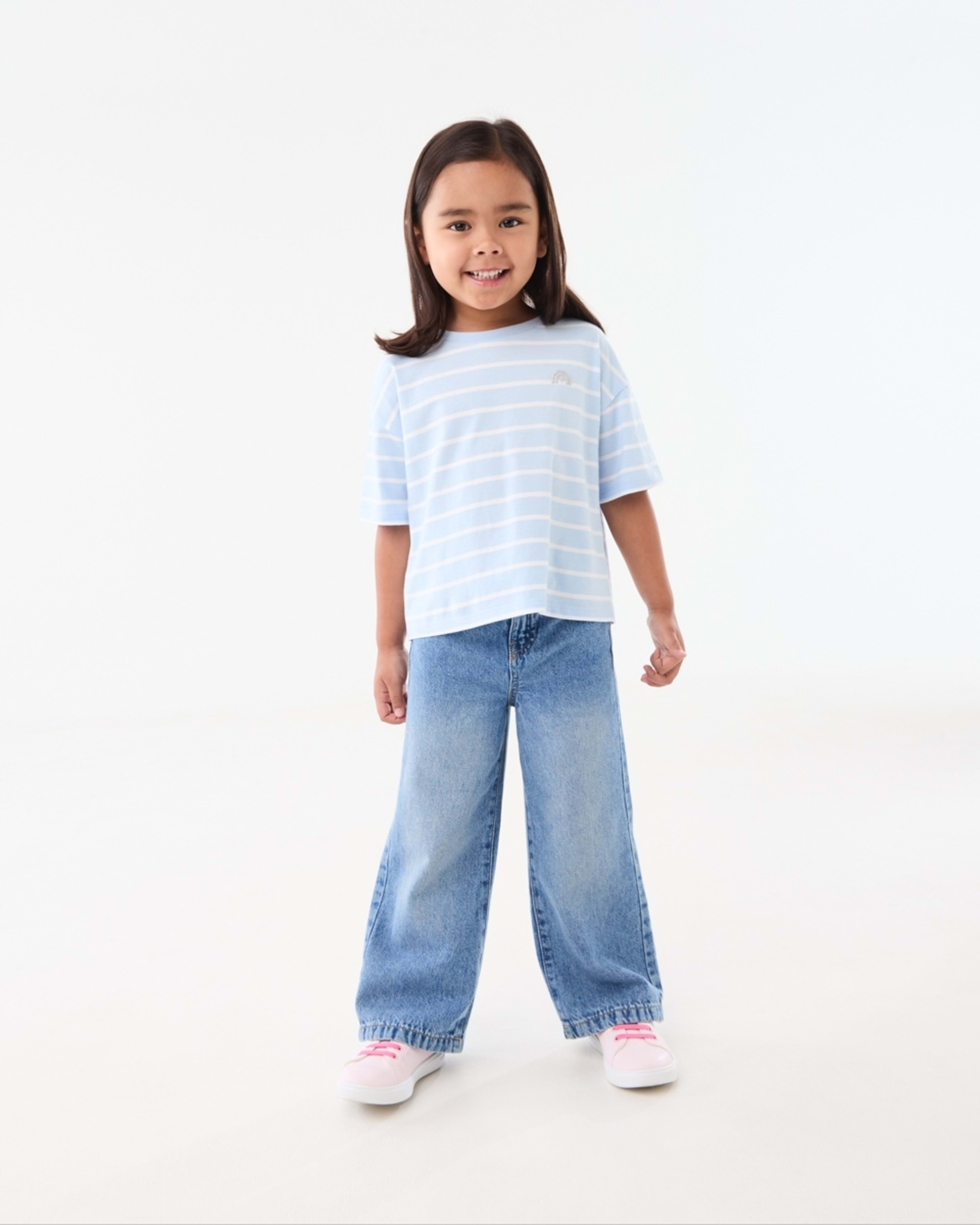 5 Short Sleeve Stripe T-shirt Blu Stripe, 5 of 8