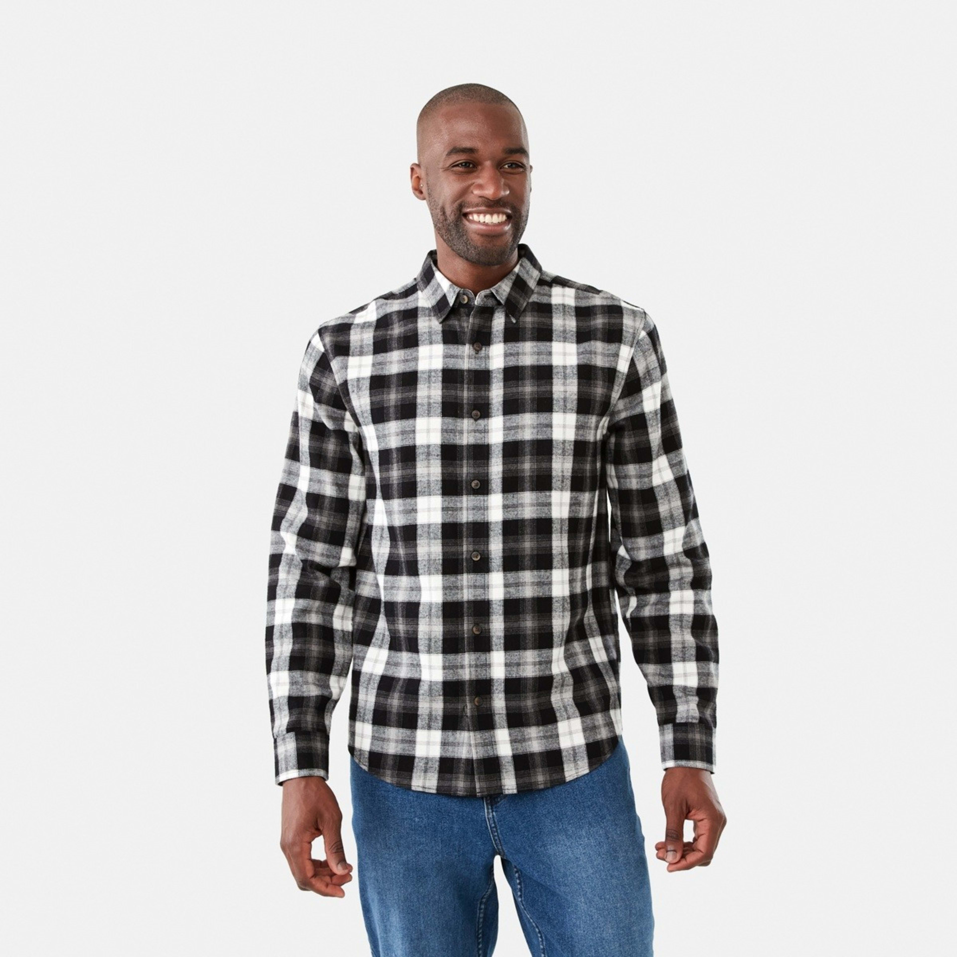 1 Long Sleeve Brushed Check Shirt Lasa Check, 1 of 6