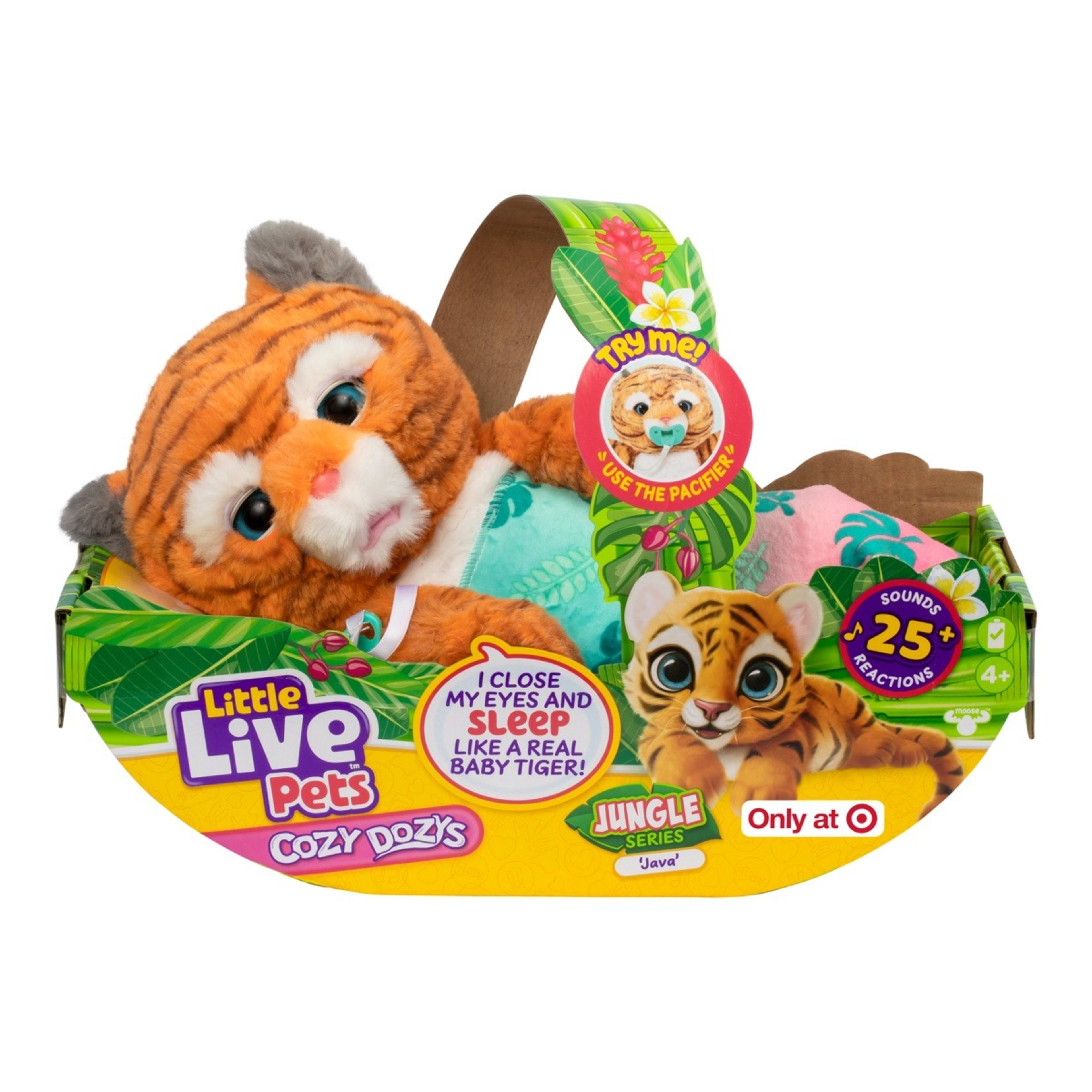 1 Little Live Pets Cozy Dozys - Jungle Series Java The Tiger