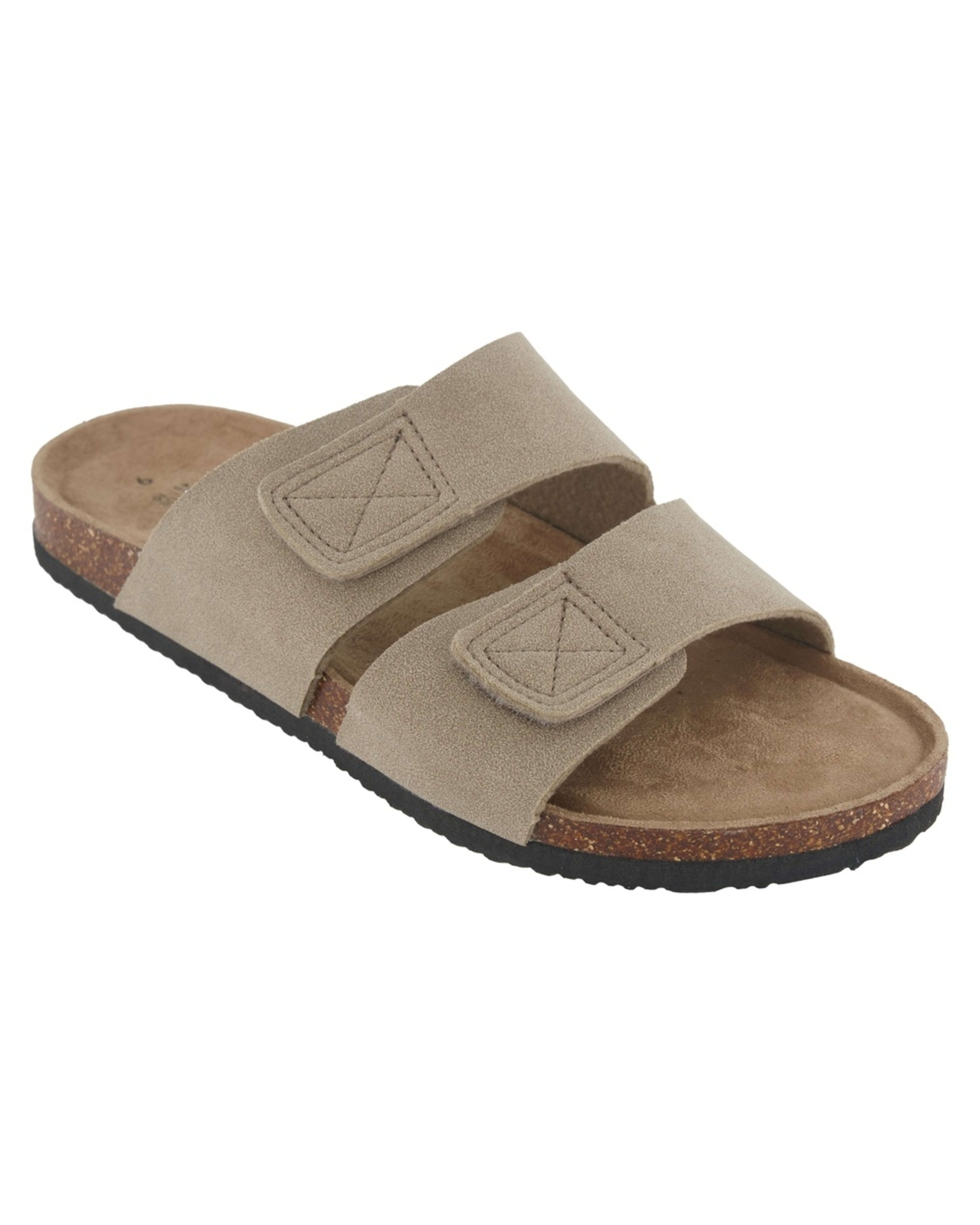 1 Double Band Touch Fastener Sandals Brown, 1 of 4