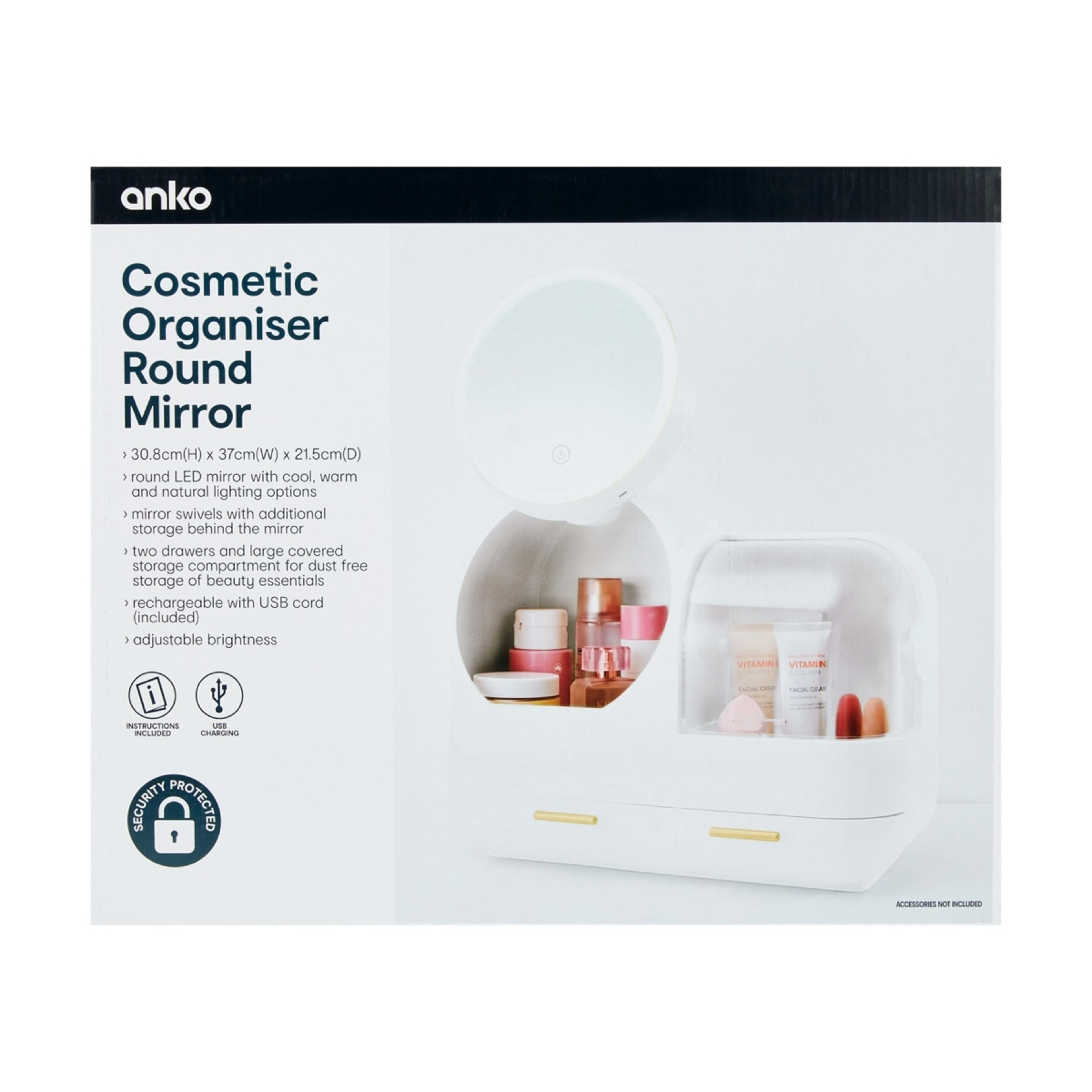 10 Cosmetic Organiser Round Mirror, 10 of 10