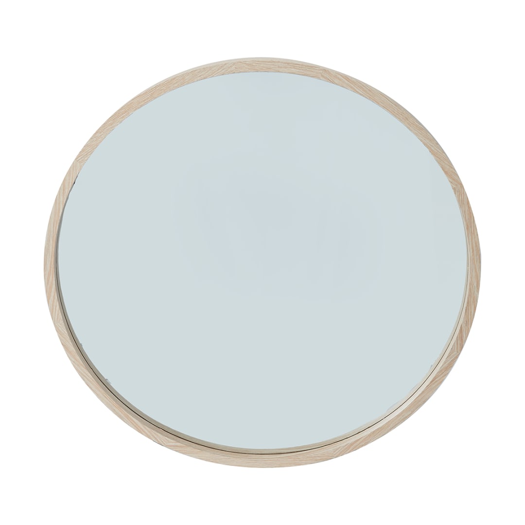 Oak Look Round Mirror Kmart