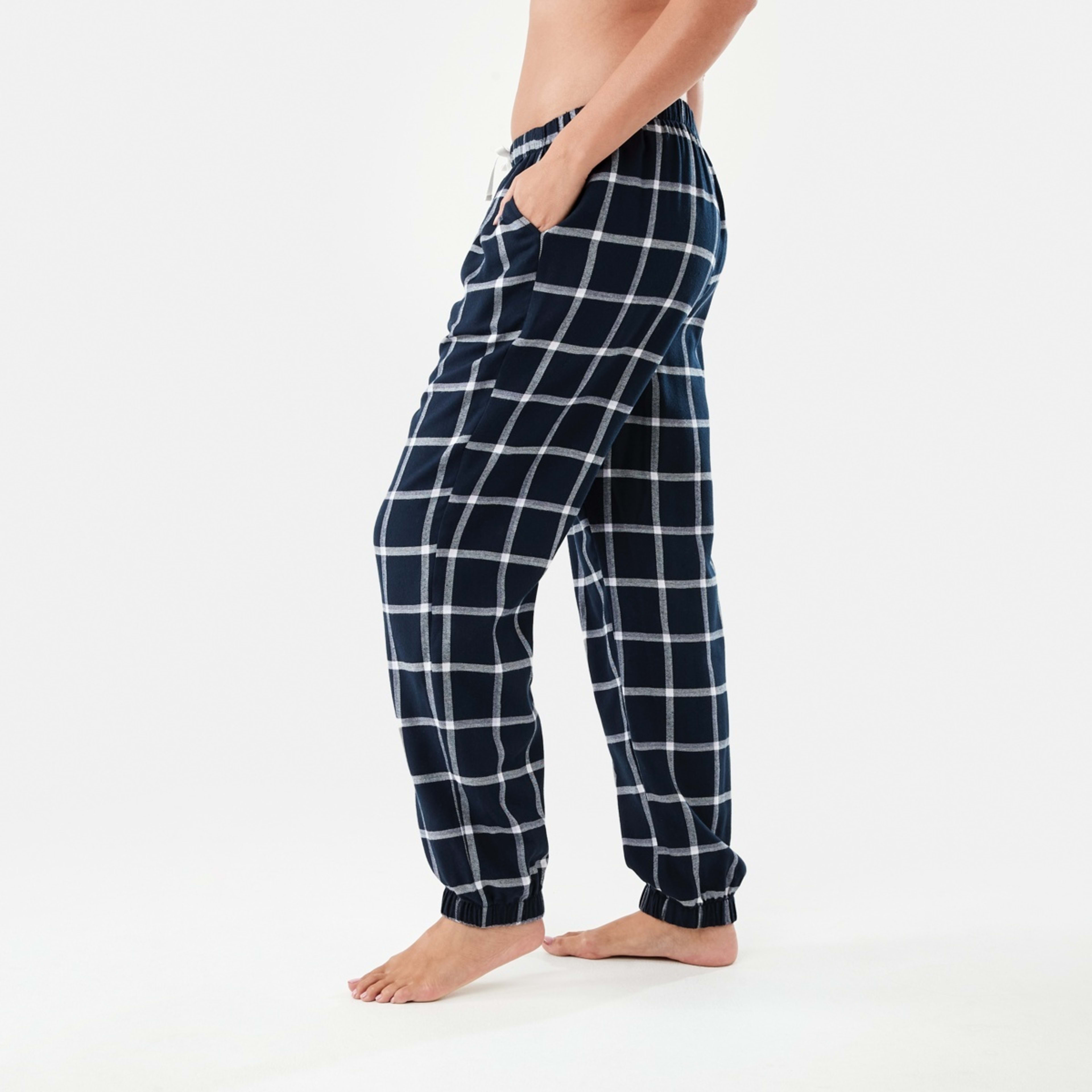 2 Cuffed Flannel Pants W Check N, 2 of 5