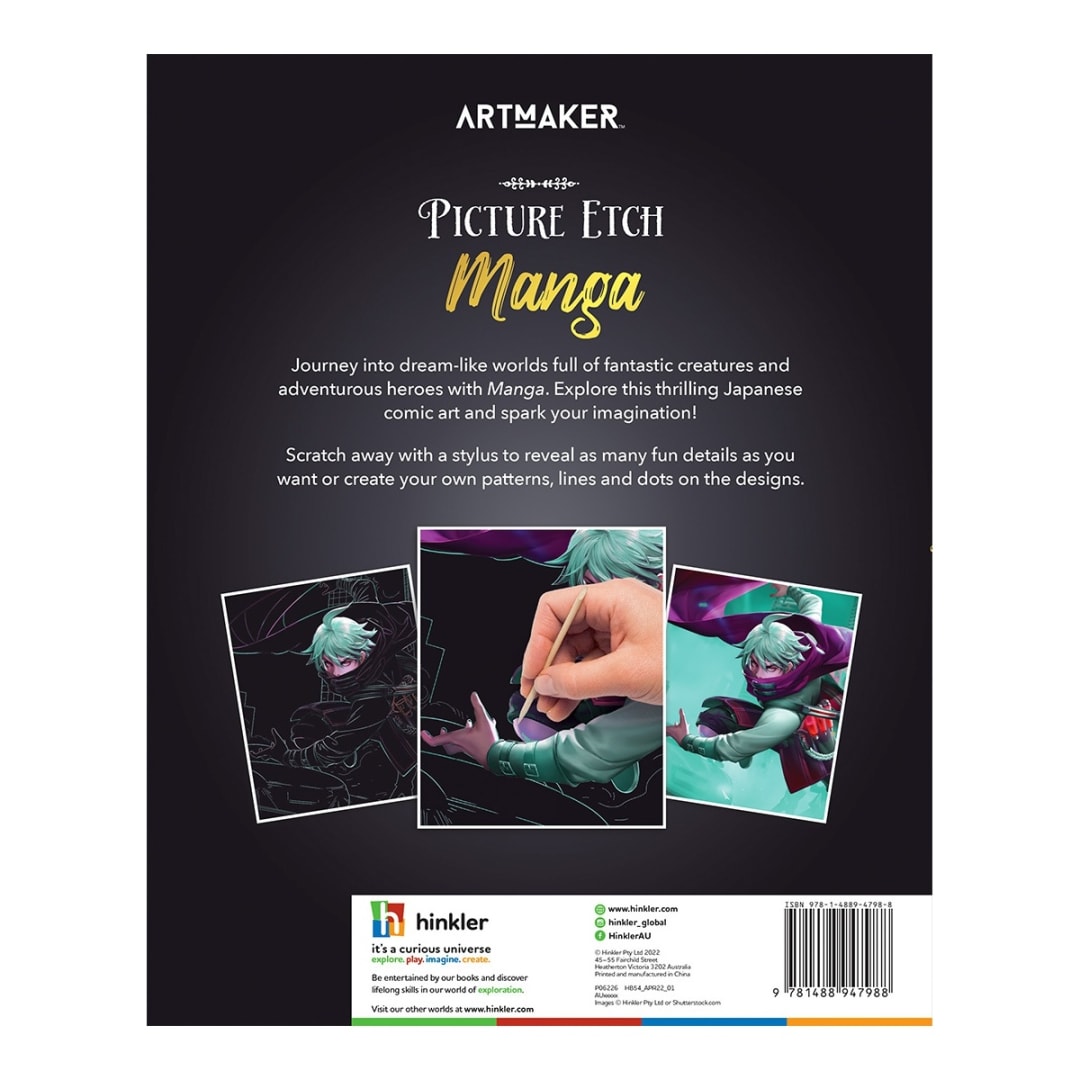 Art Maker Picture Etch Manga Book Kmart
