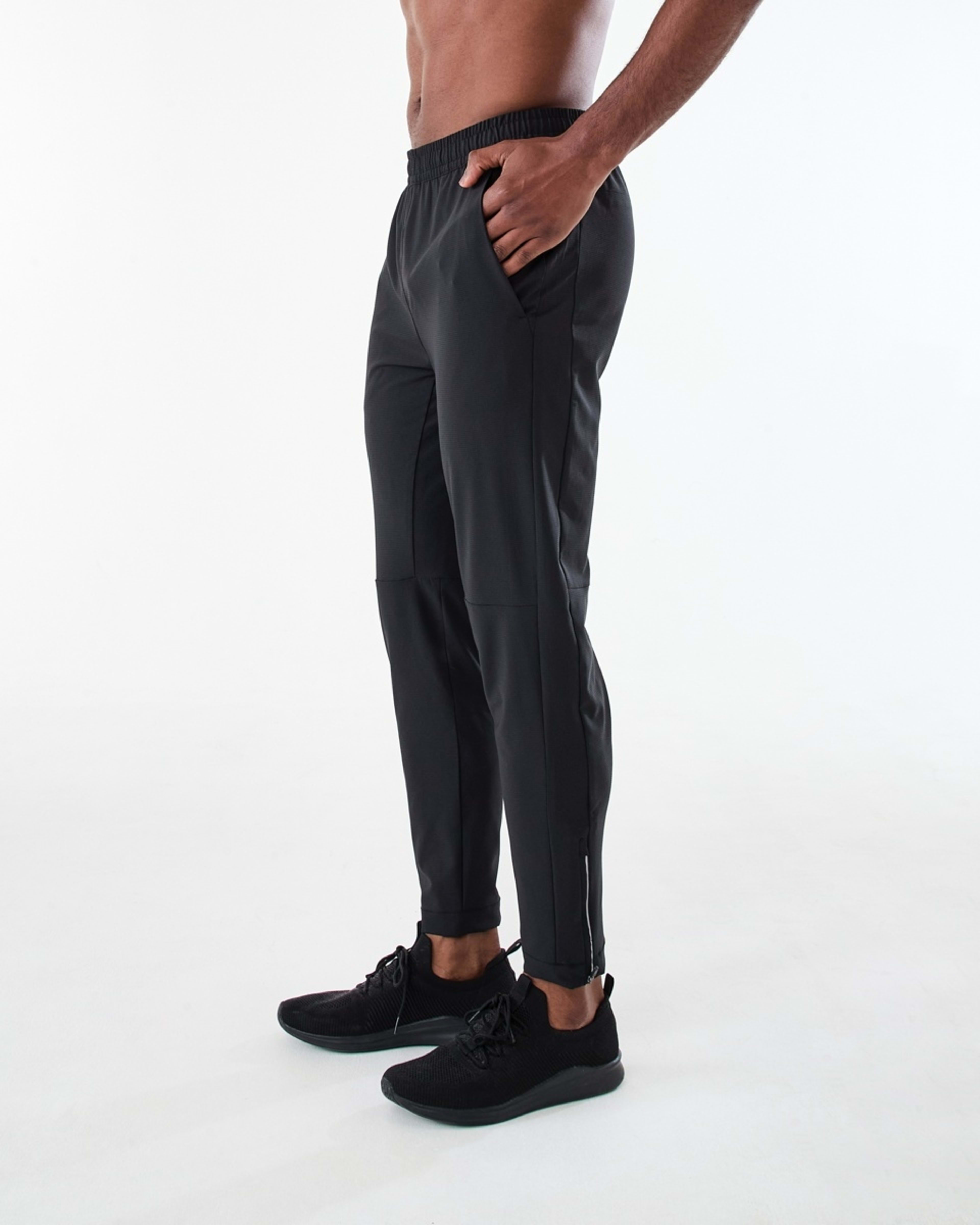 2 Active Mens Stretch Woven Joggers BLACK, 2 of 7
