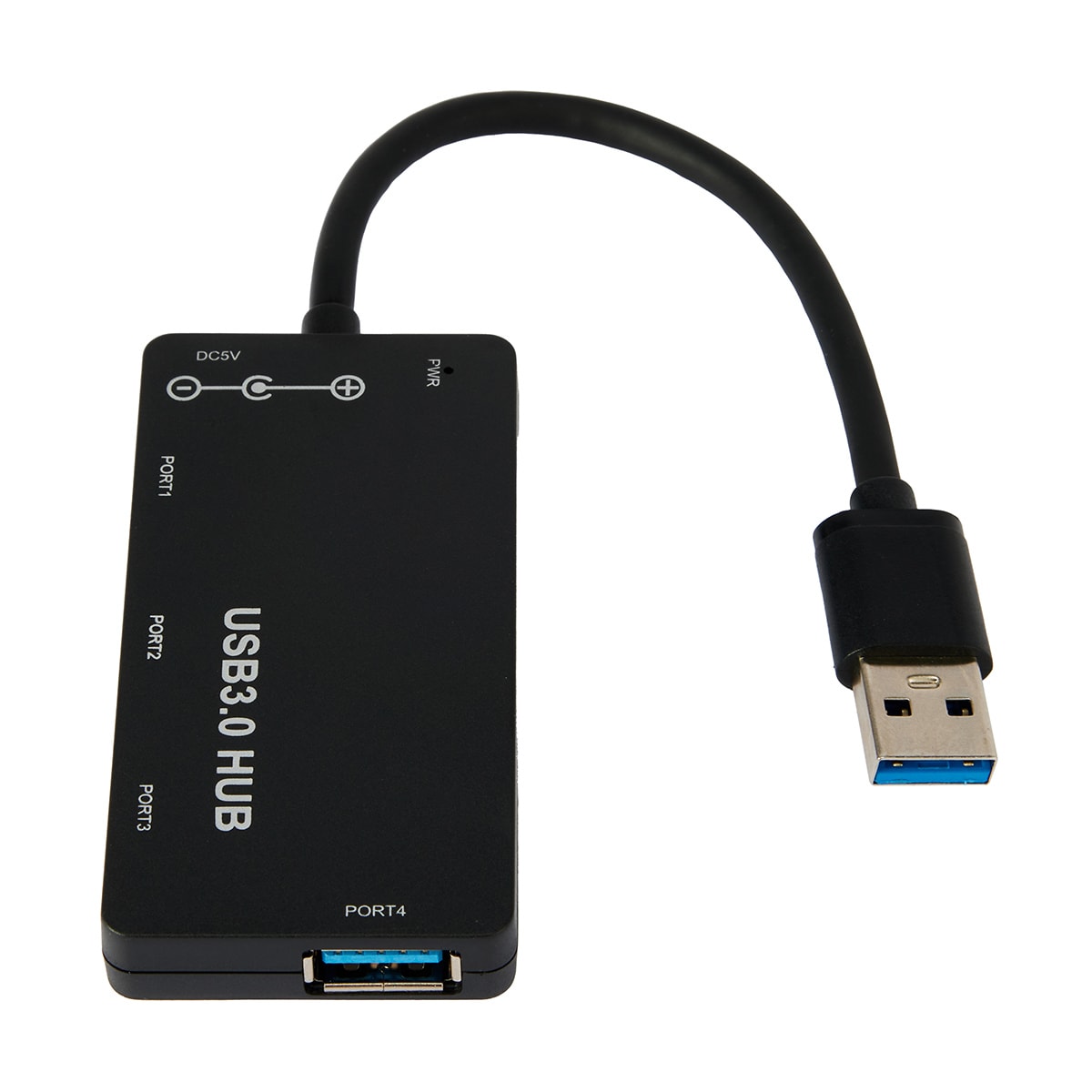 4 Port USB 3.0 Hub Black Kmart