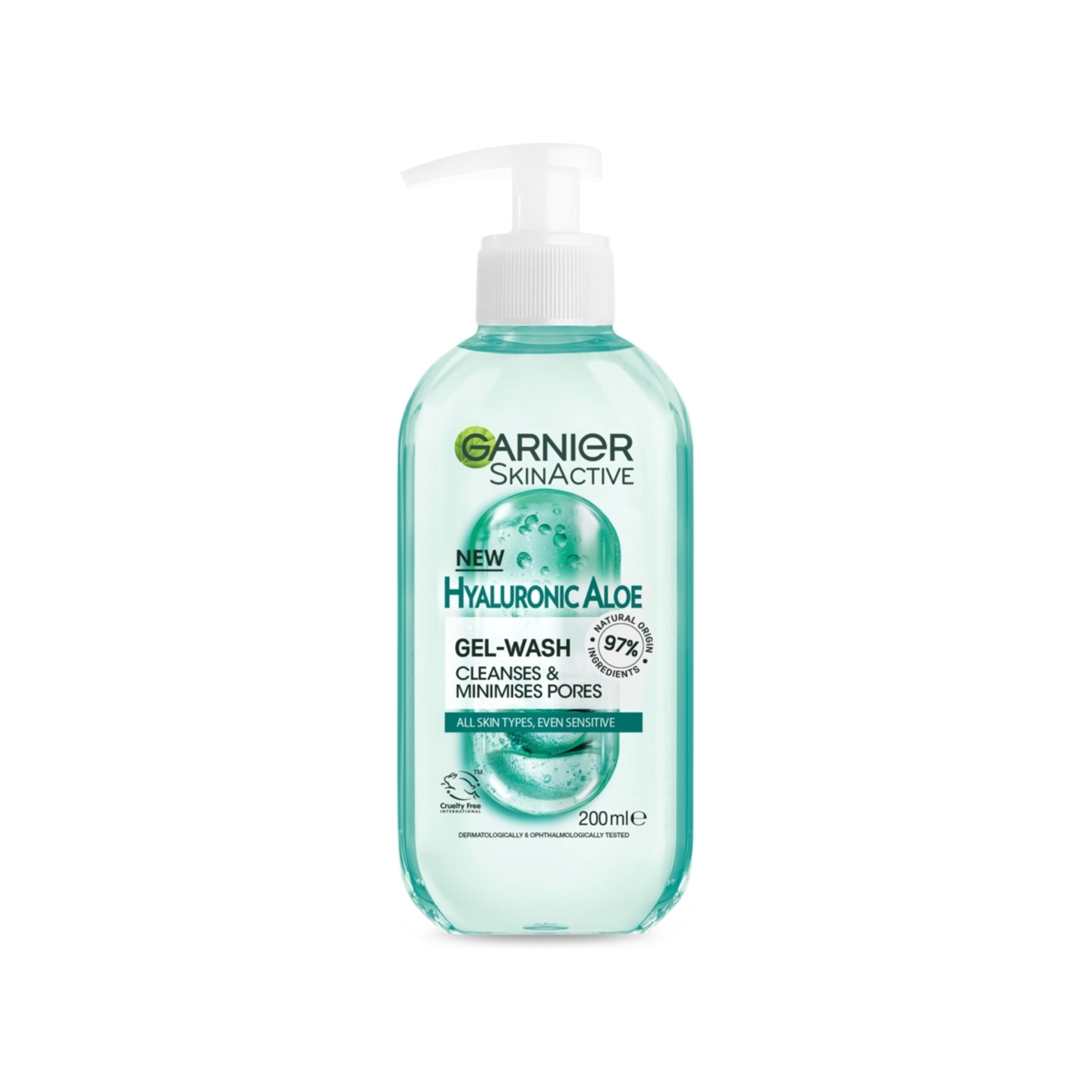 1 Garnier SkinActive Gel Cleanser 200ml - Hyaluronic Aloe