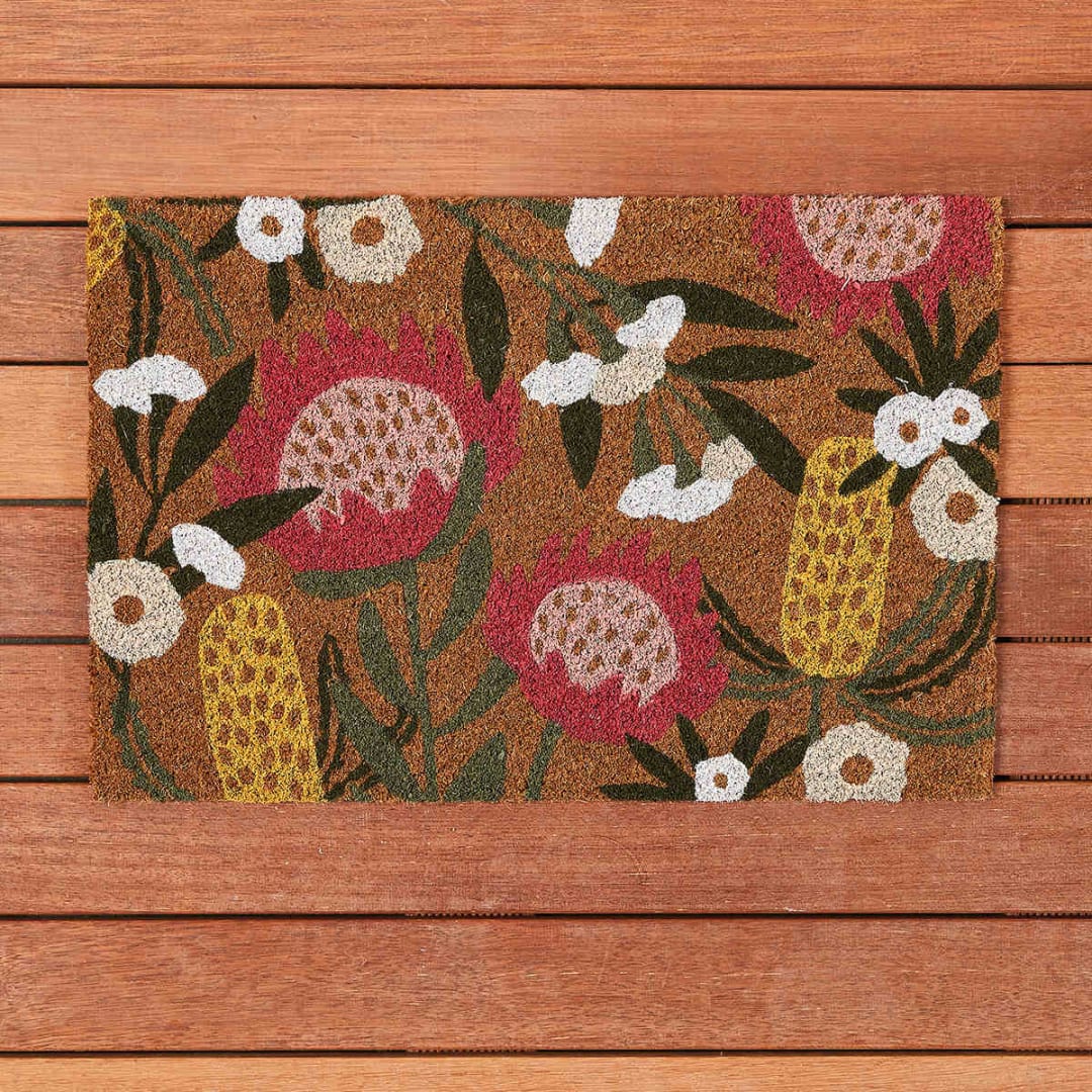 Native Floral Doormat Kmart
