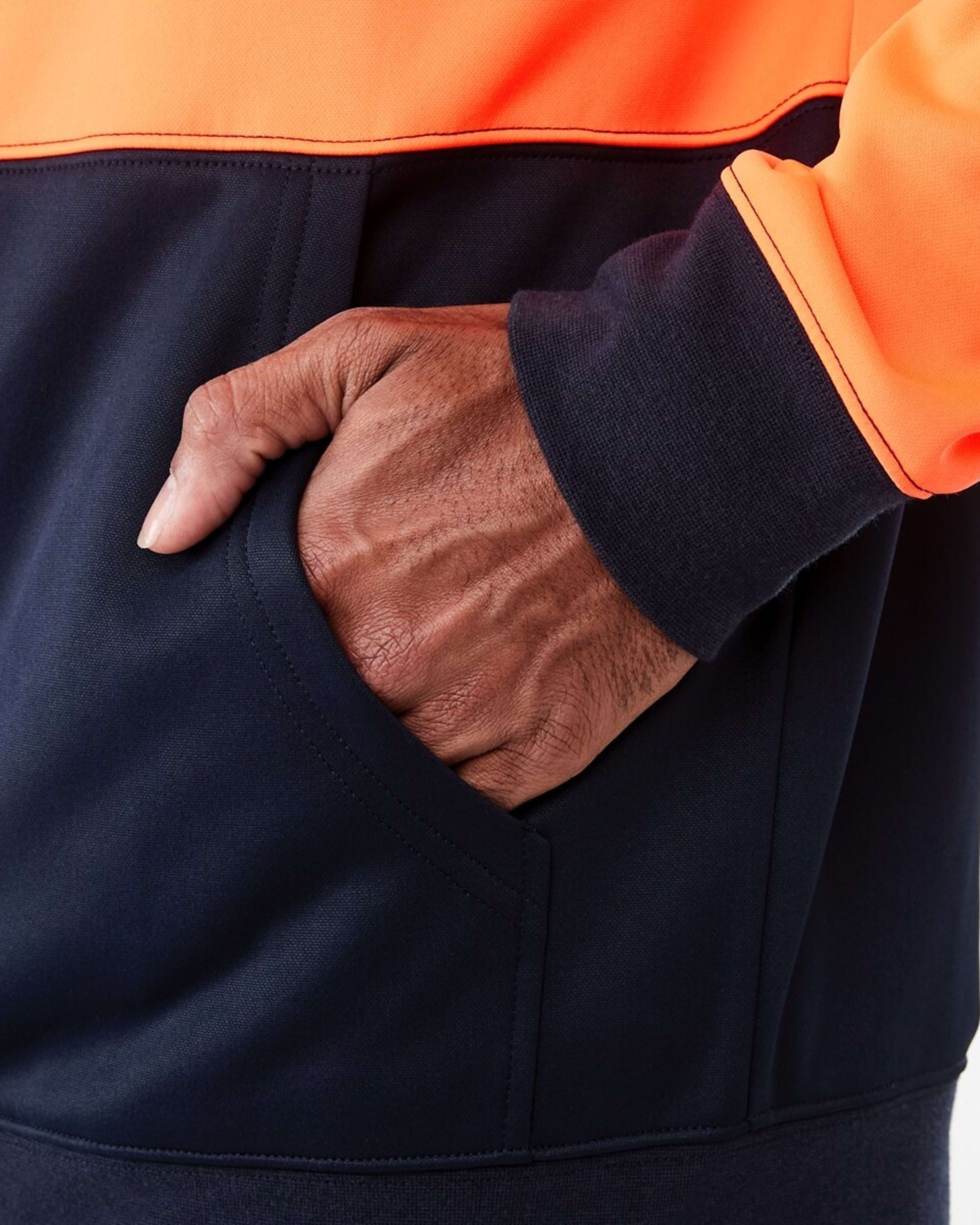 7 Hi-Visibility Zip Through Hoodie Orange, 7 of 7