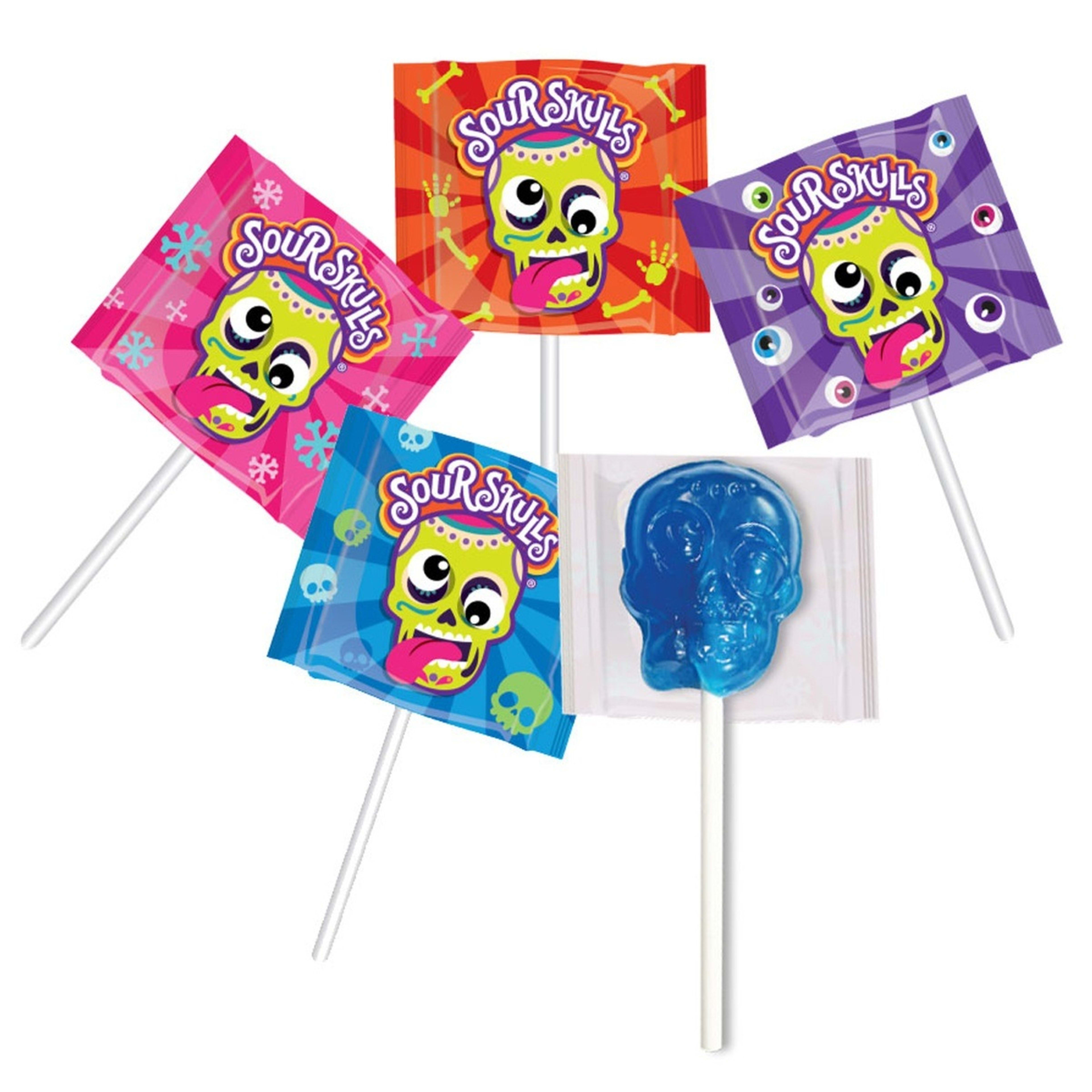 Park Avenue Sour Skulls Tongue Painter Sour Lollipops 250g - Kmart