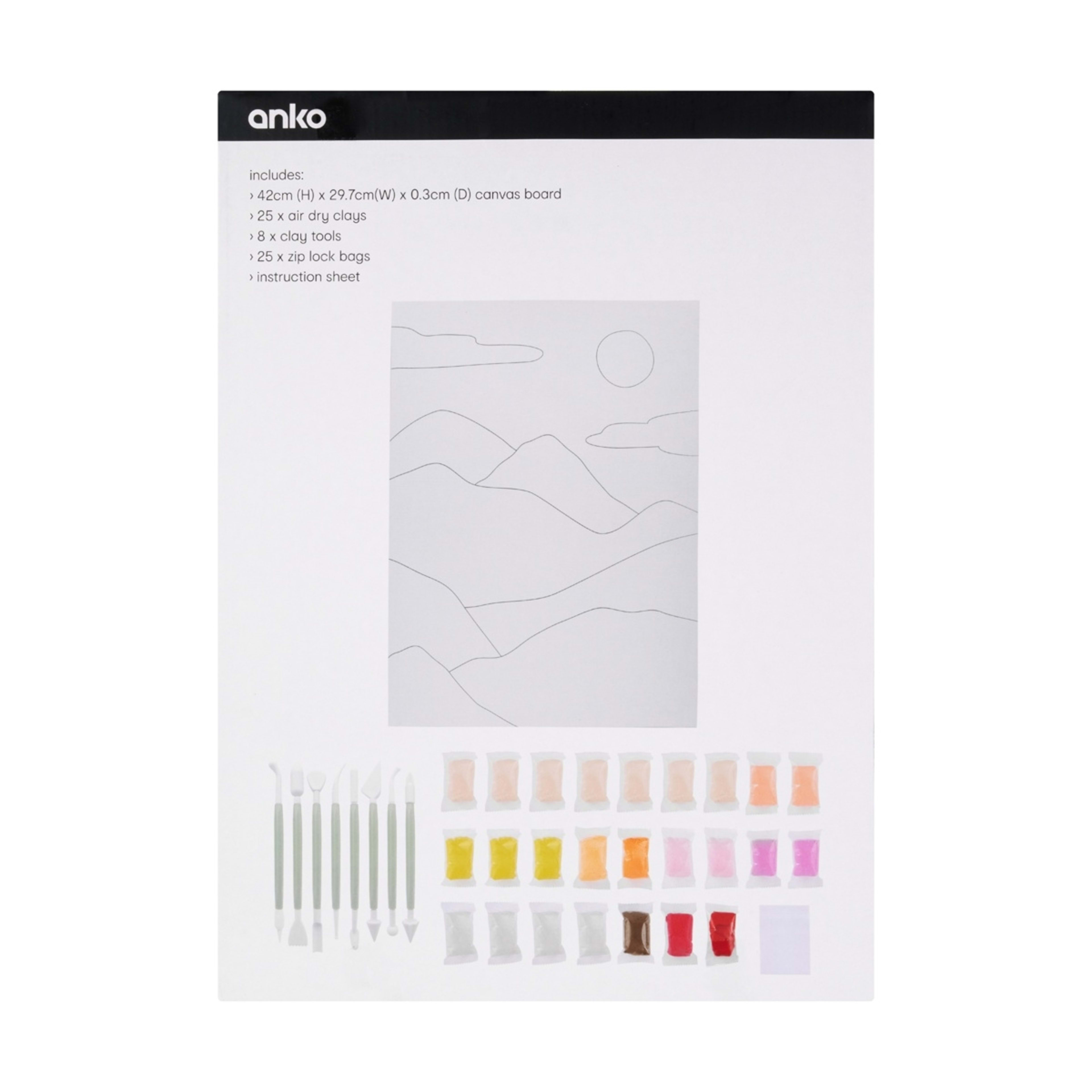 9 Air Dry Clay Painting Sensory Art Kit - Landscape, 9 of 9
