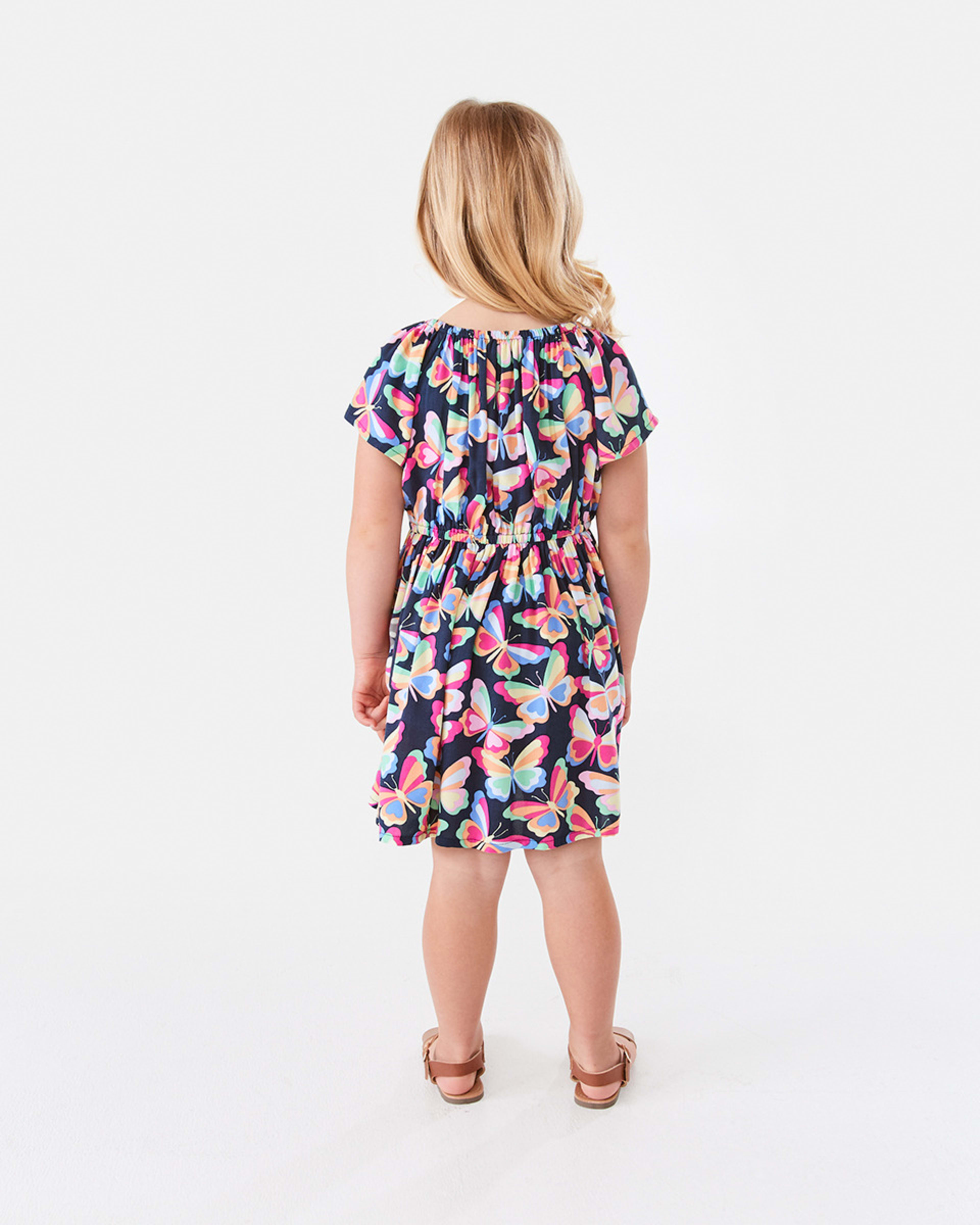 7 Print Viscose Dress Blu Bfly, 7 of 9