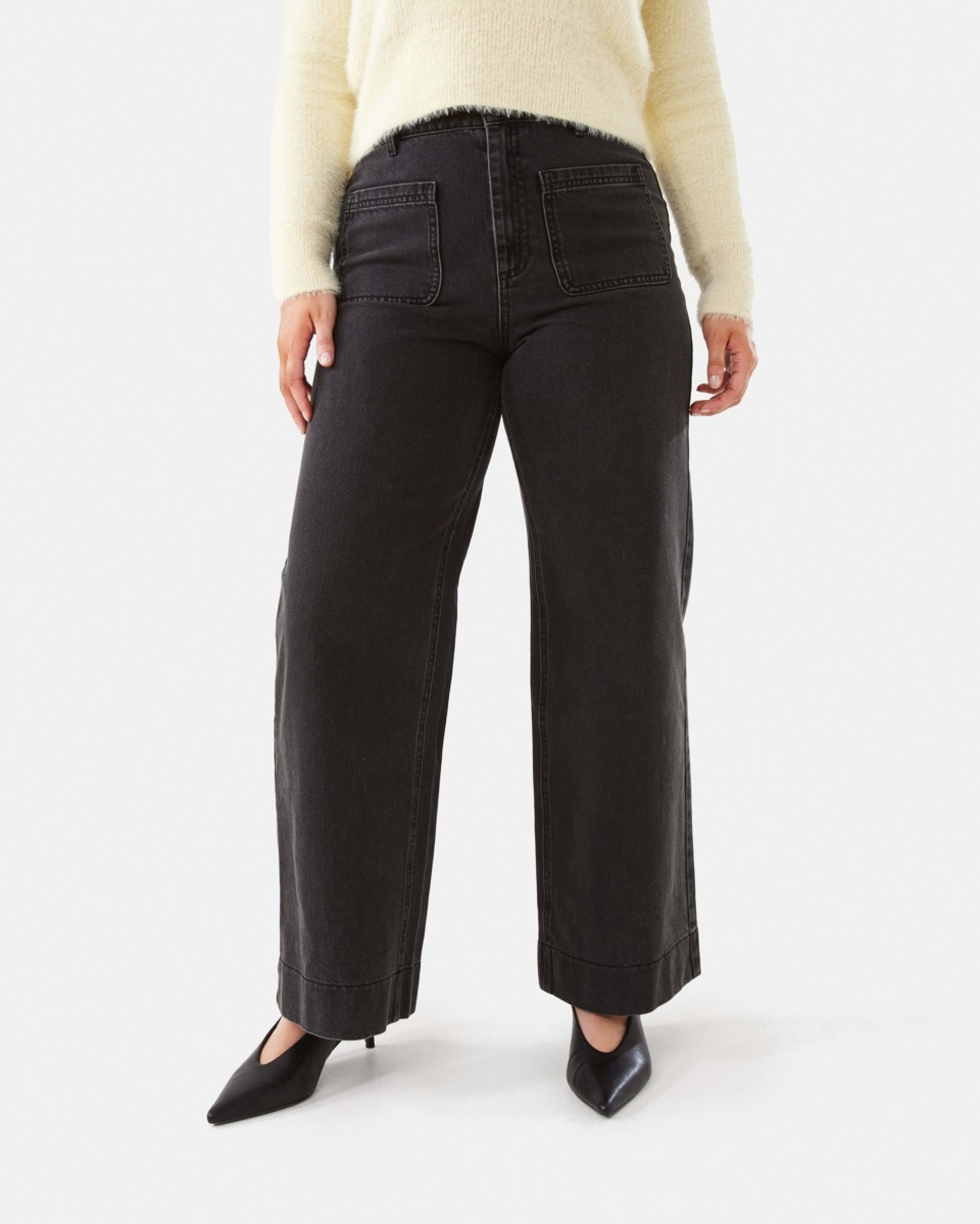 1 Wide Leg Pocket Jeans BLACK WASH, 1 of 6