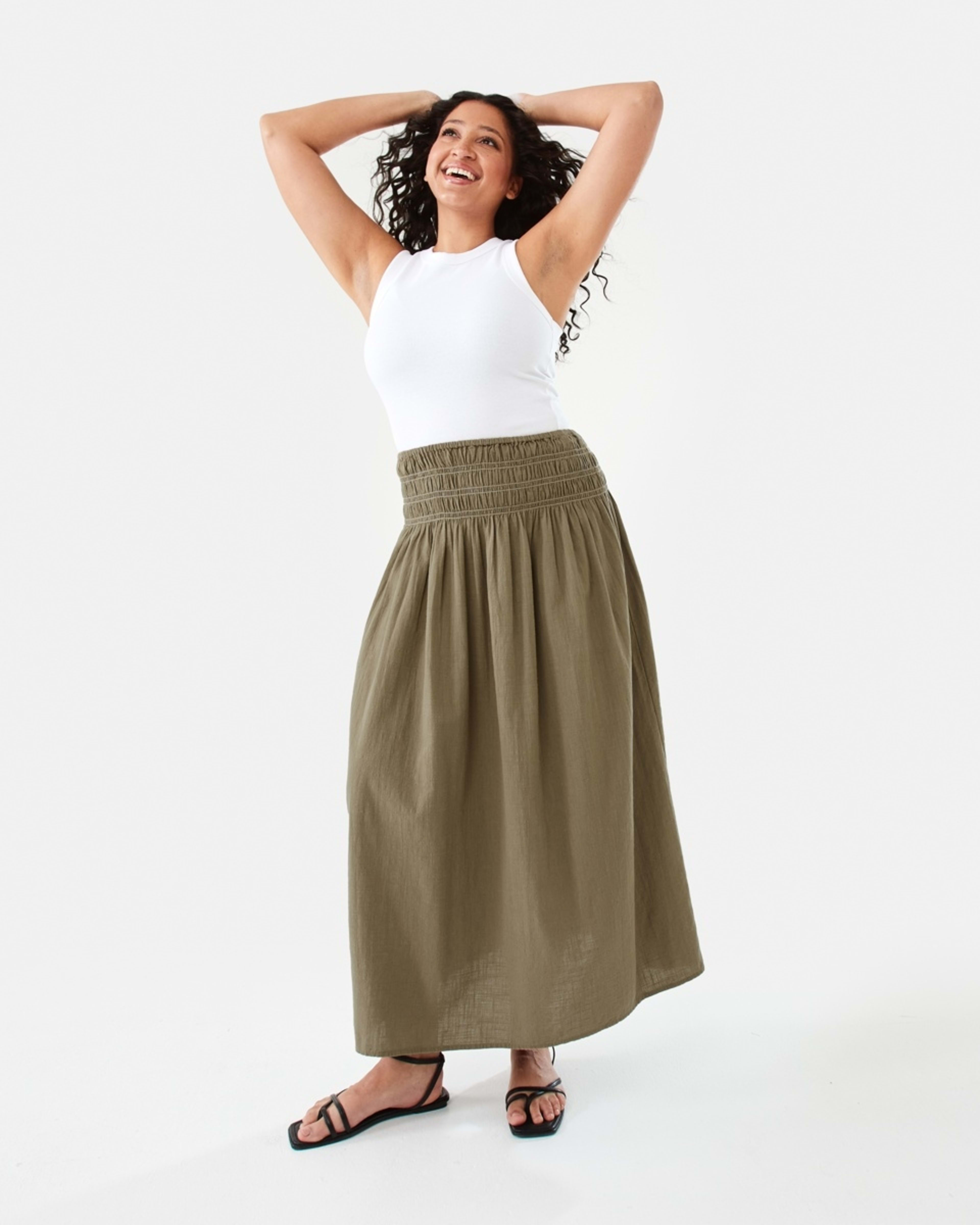 2 Rouched Maxi Skirt Pave Grey, 2 of 8