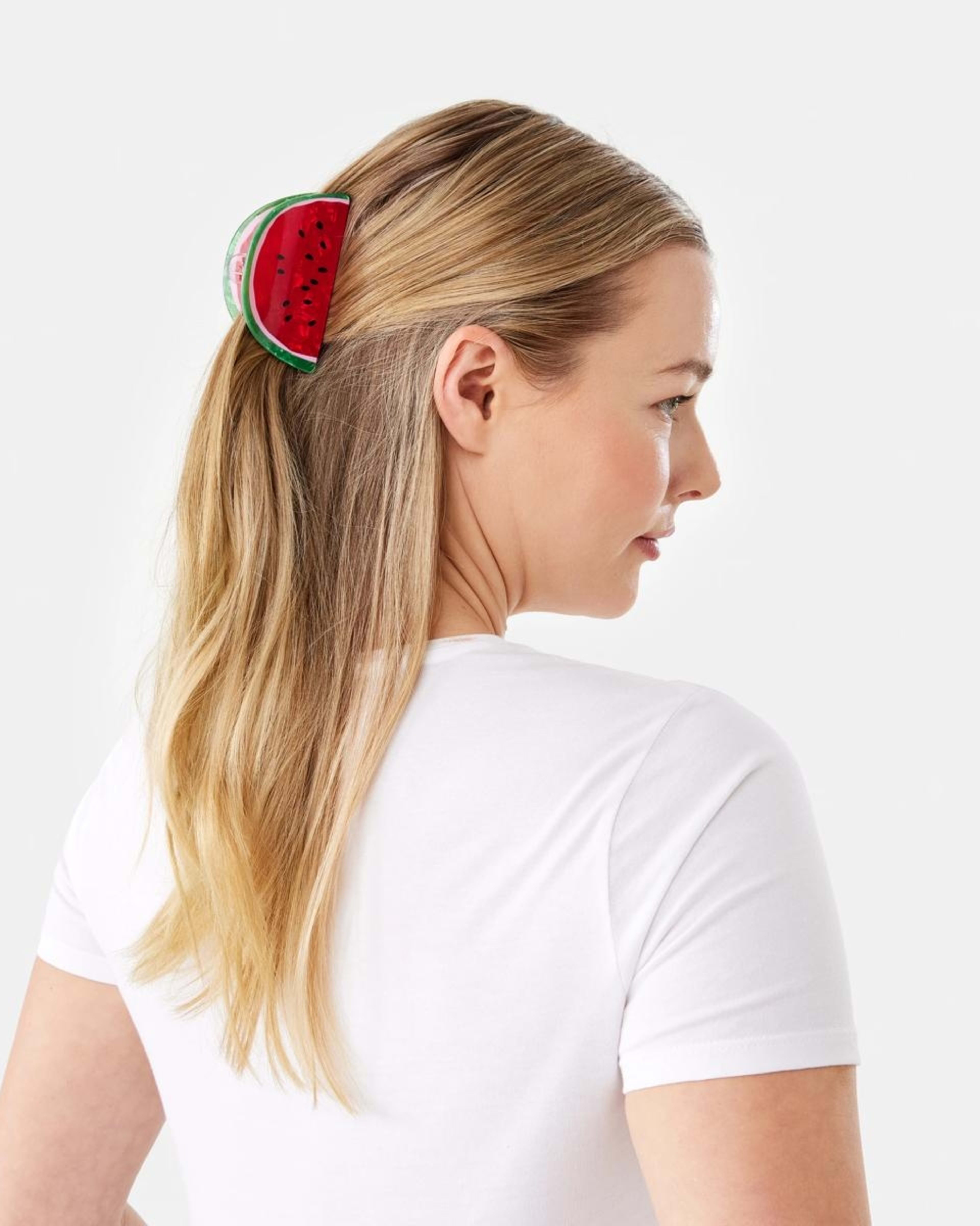 3 Red Watermelon Claw Hair Clip RED, 3 of 4