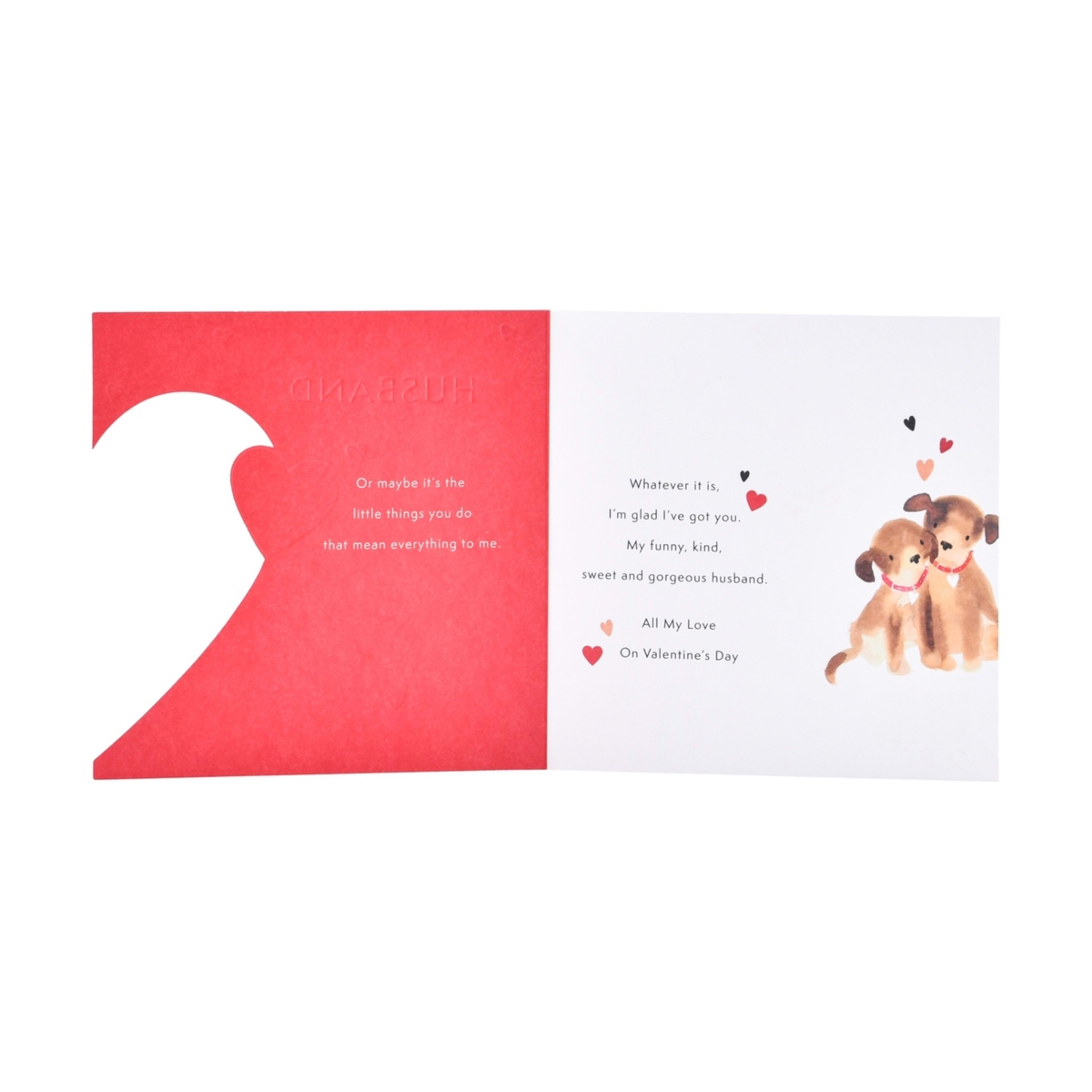 2 Hallmark Valentine's Day Card for Husband - Sweetheart Puppies, 2 of 3