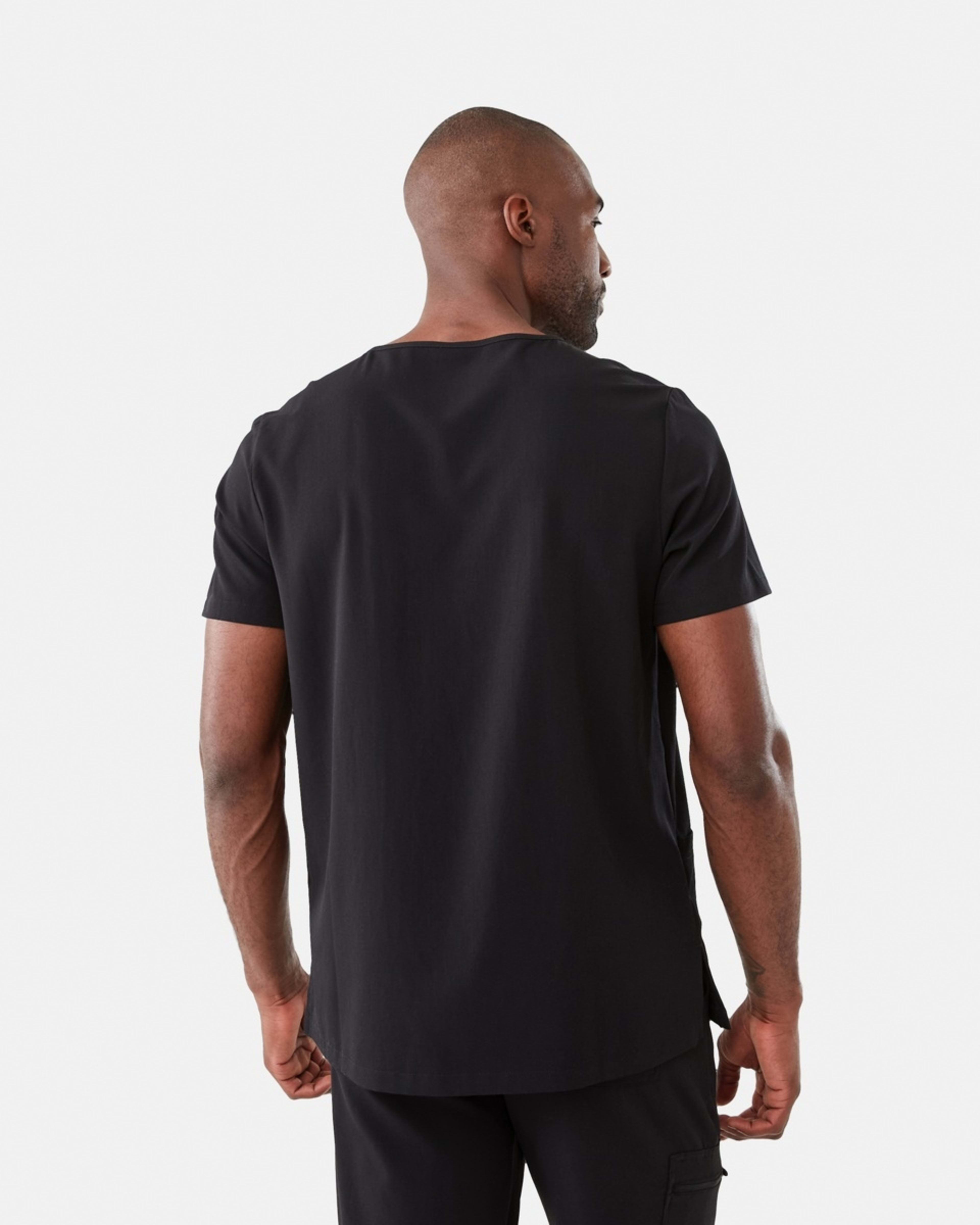 3 Work Short Sleeve Scrub Top BLACK, 3 of 8