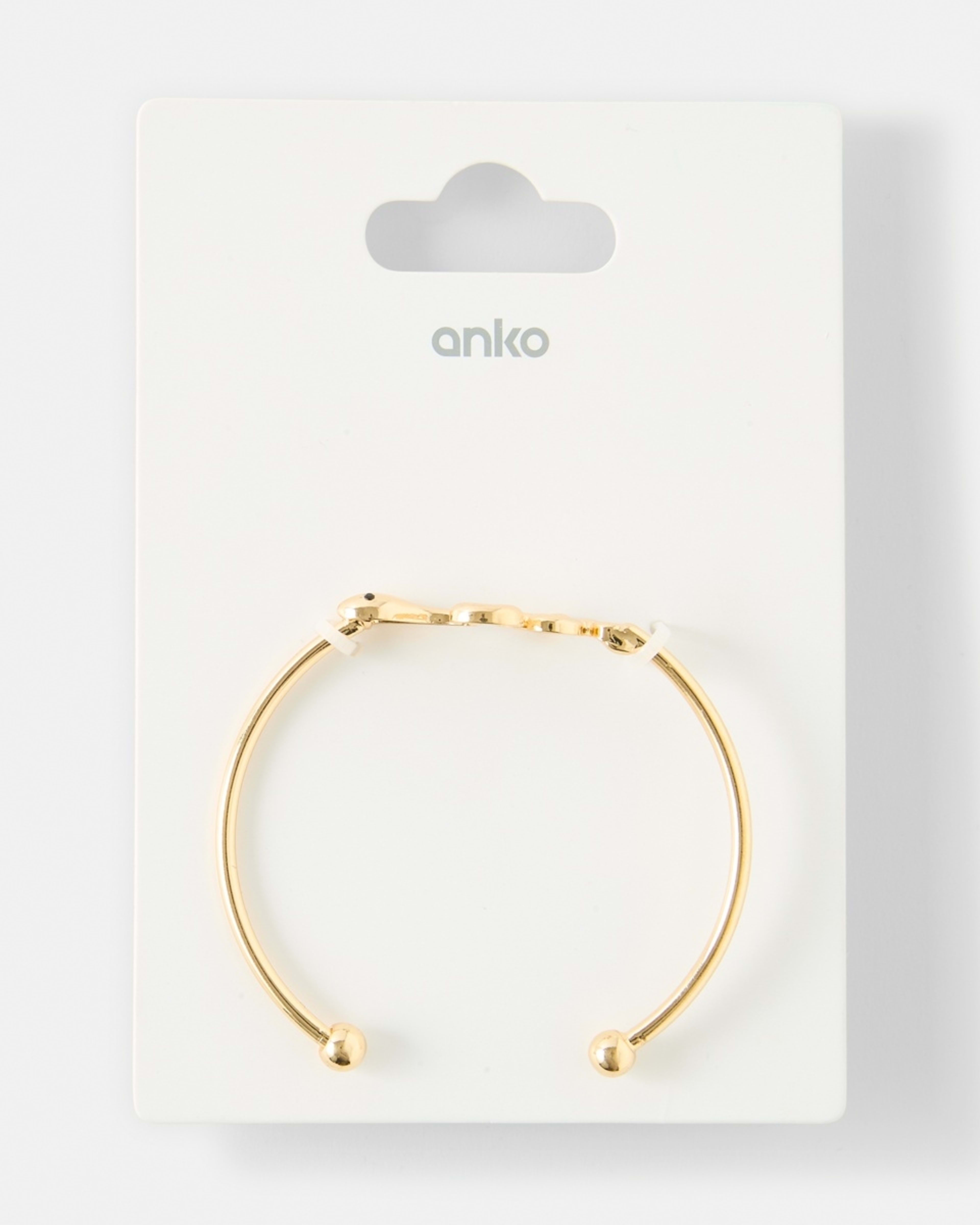 4 Snake Cuff Bracelet - Gold Tone Gold, 4 of 4