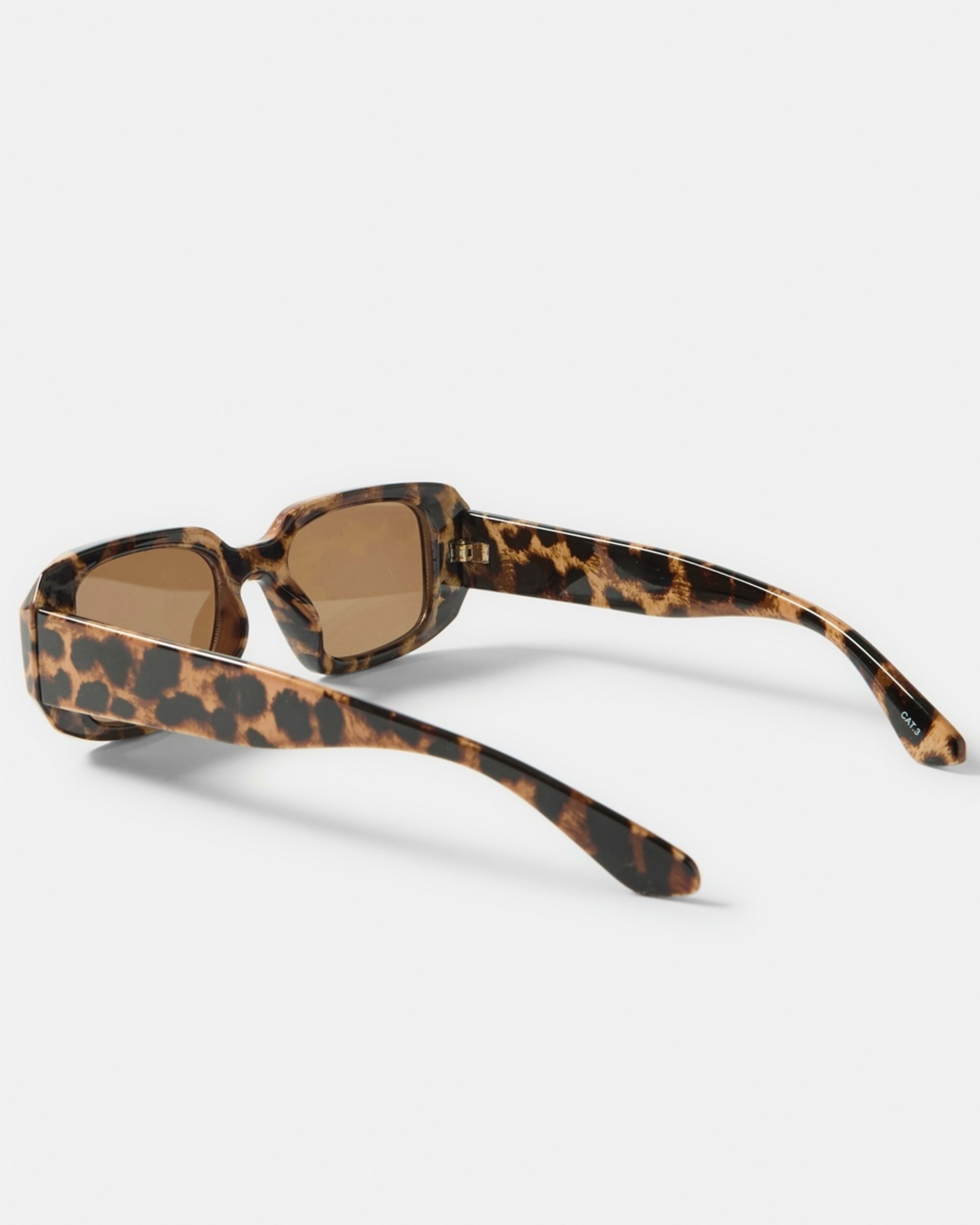 3 Rectangle Classic Sunglasses Leopard, 3 of 6