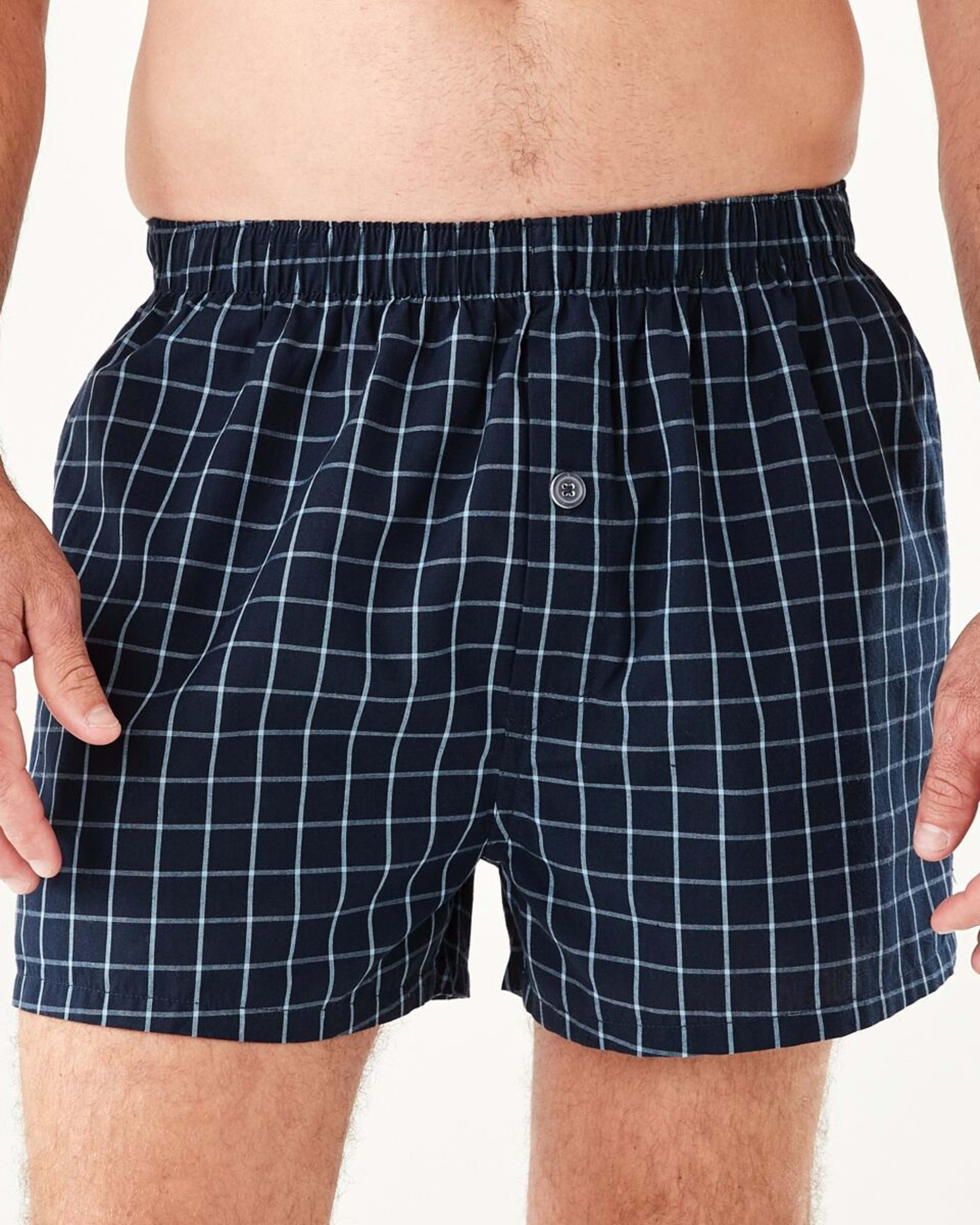 4 3 Pack Alpha Classic Woven Boxers Banking Stripe Black Iris, 4 of 8