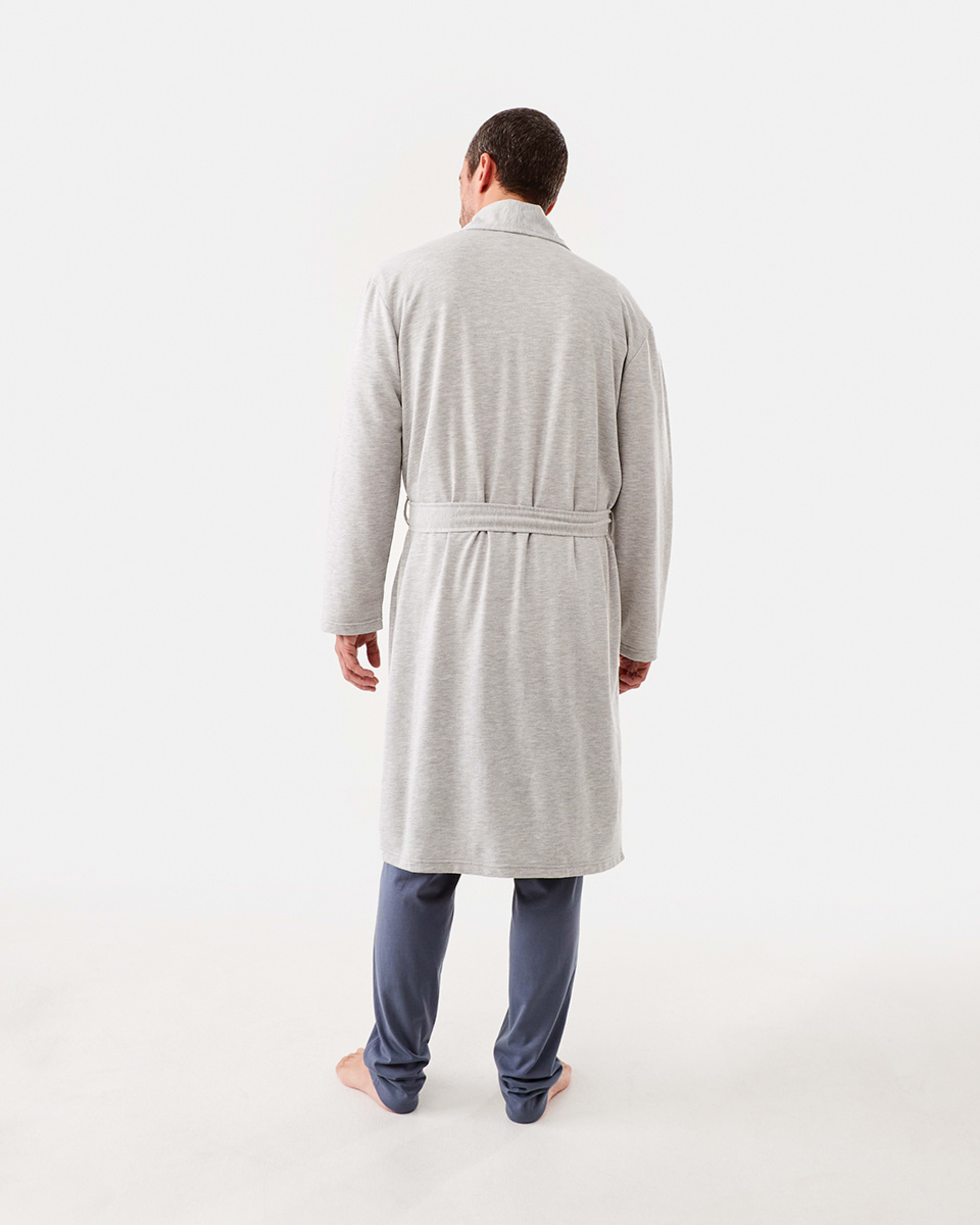 4 Lightweight Dressing Gown Grey Marle, 4 of 8