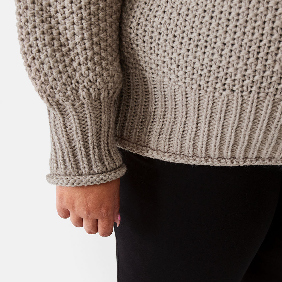 Curve Cosy Funnel Neck Knit Jumper Kmart