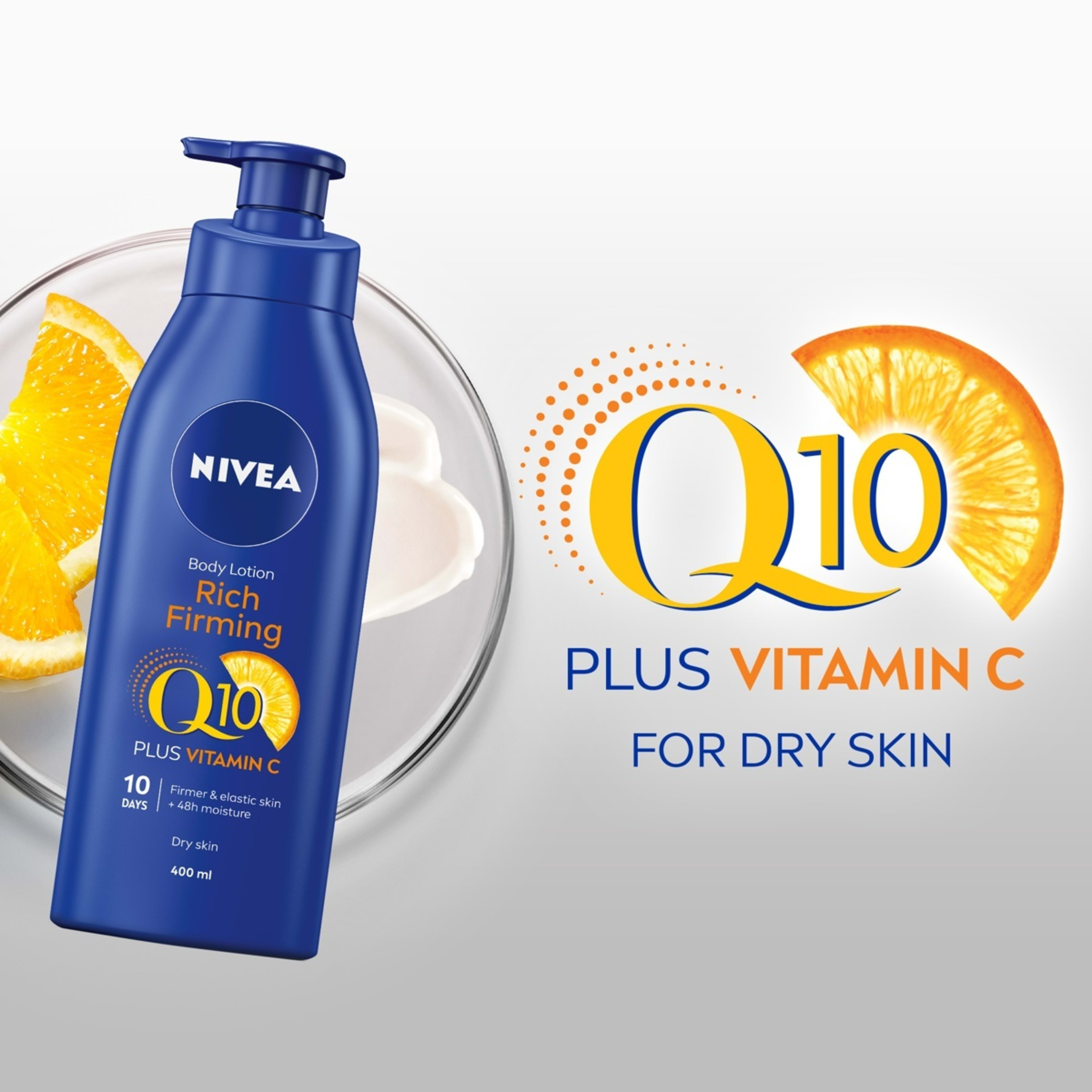 3 Nivea Rich Firming Body Lotion 400ml - Q10 and Vitamin C, 3 of 8