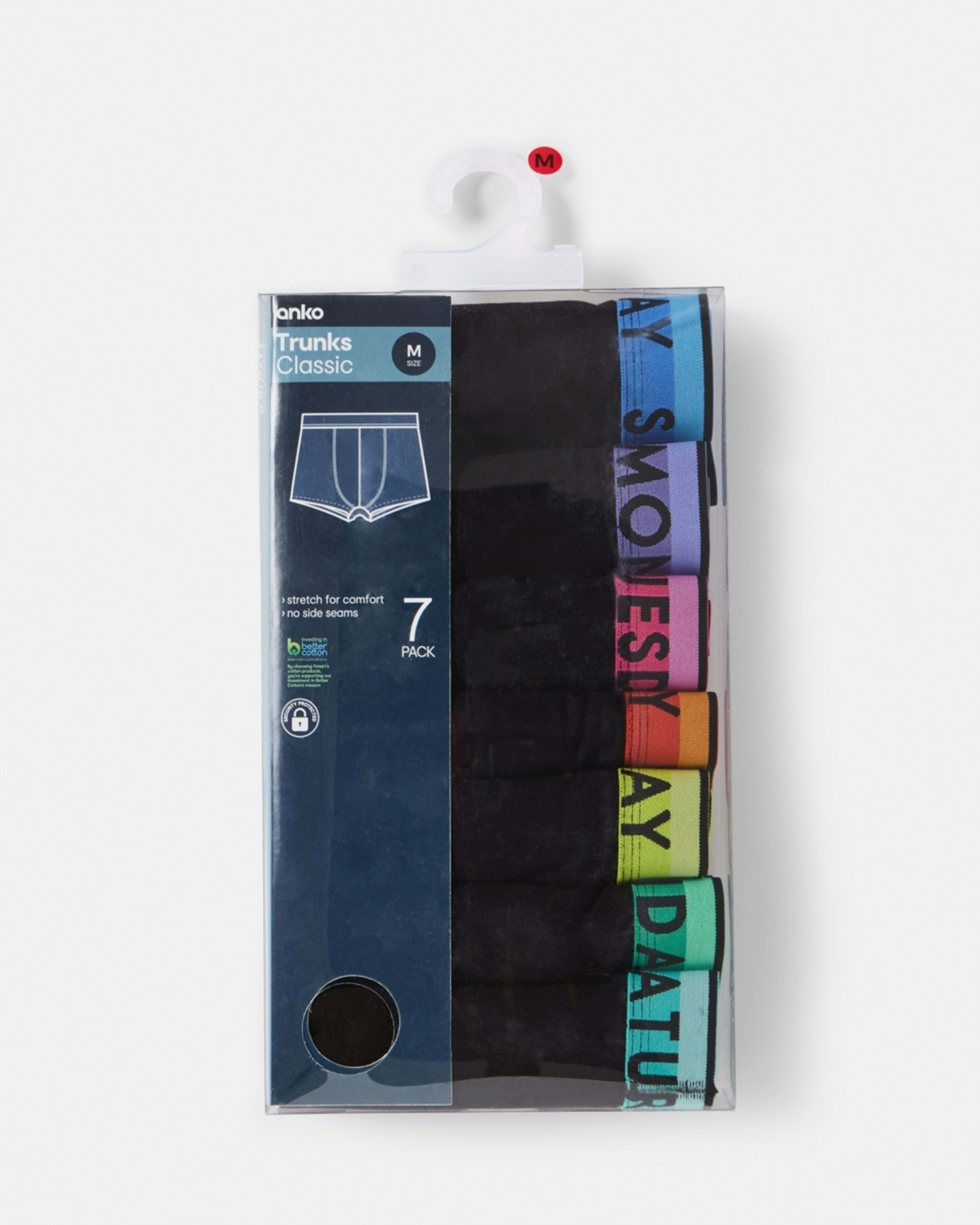10 7 Pack 7 Day Trunks BLACKCOLOR, 10 of 10