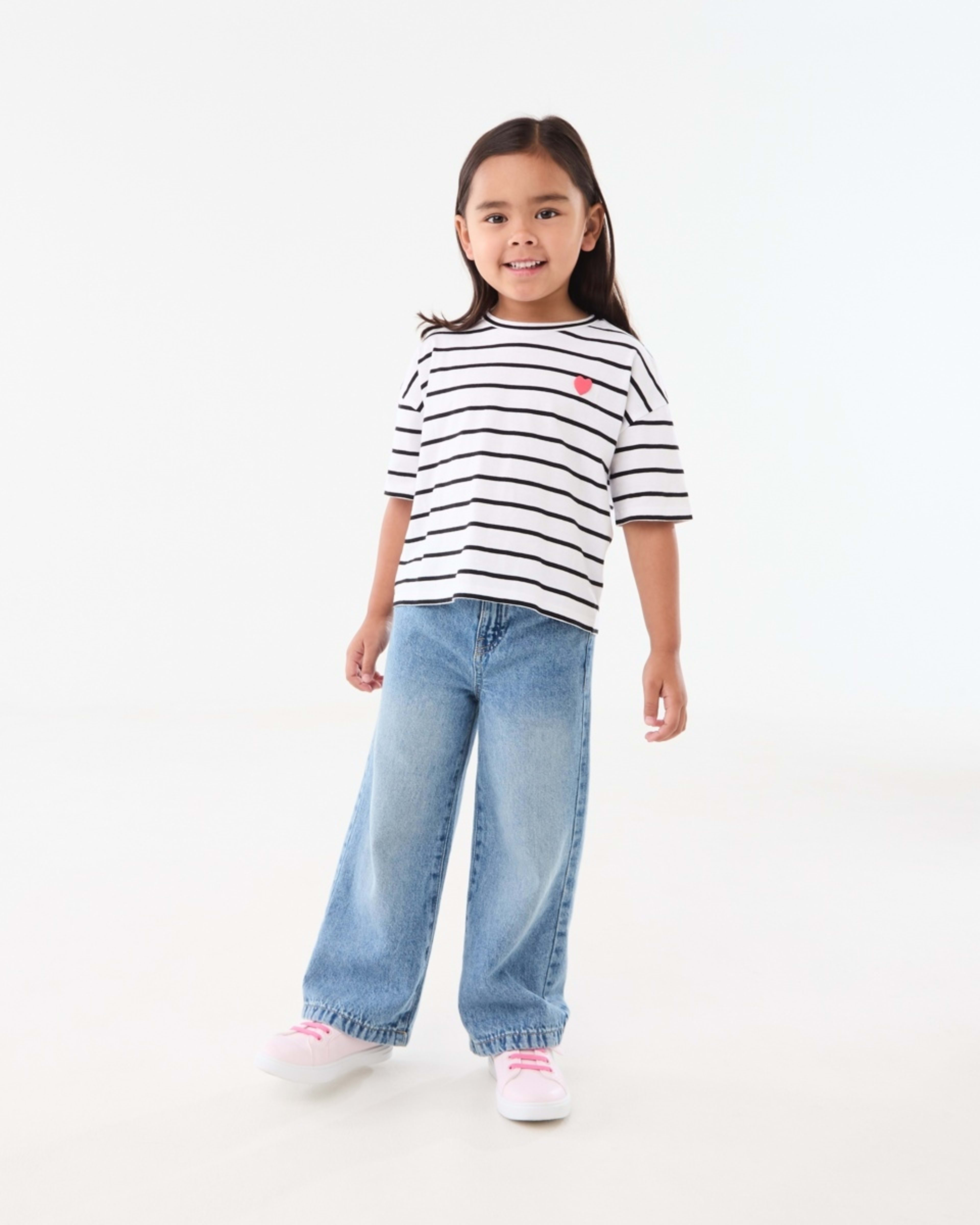 5 Short Sleeve Stripe T-shirt Blk Stripe, 5 of 8