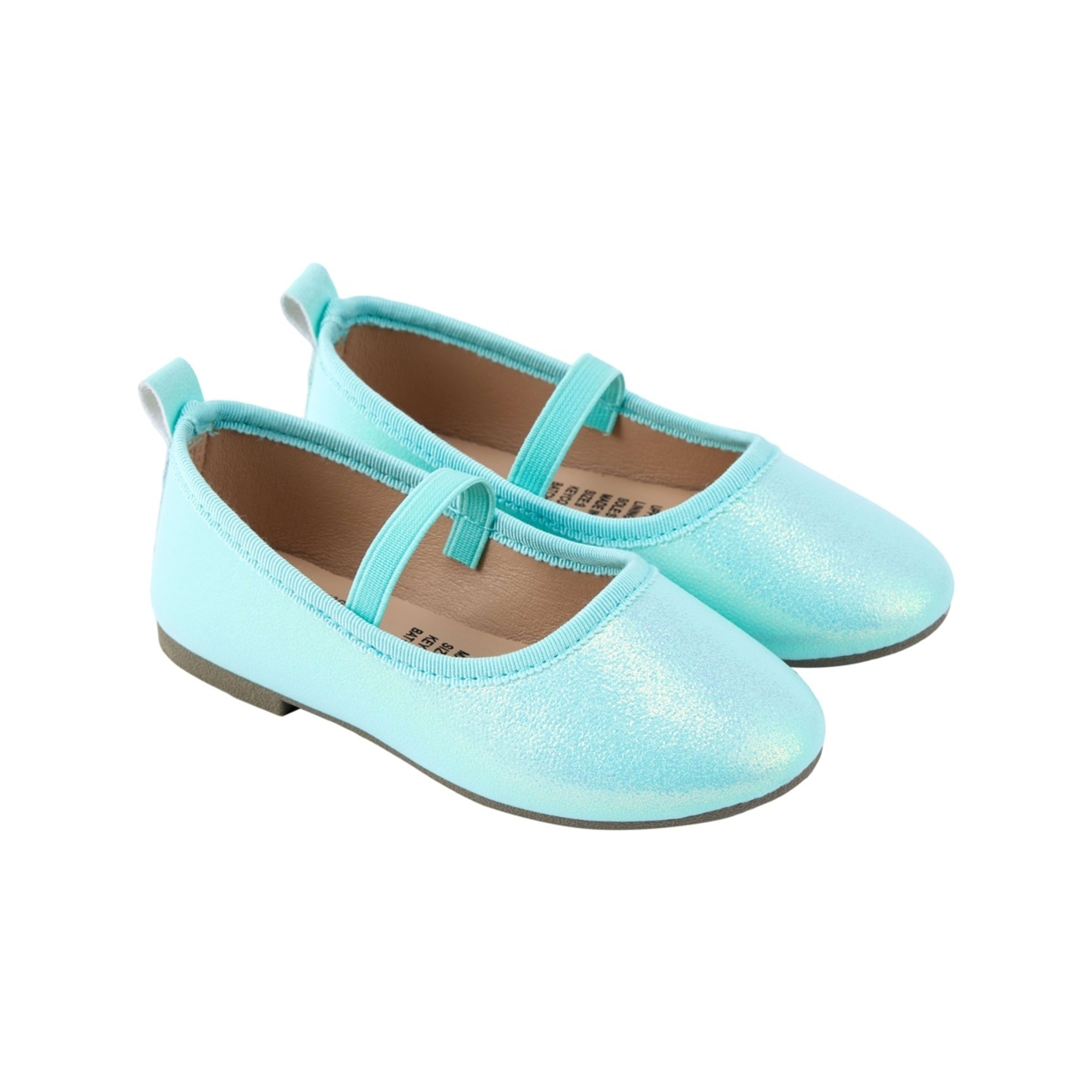 4 Junior Glitter Flats Aqua Shimmer, 4 of 5