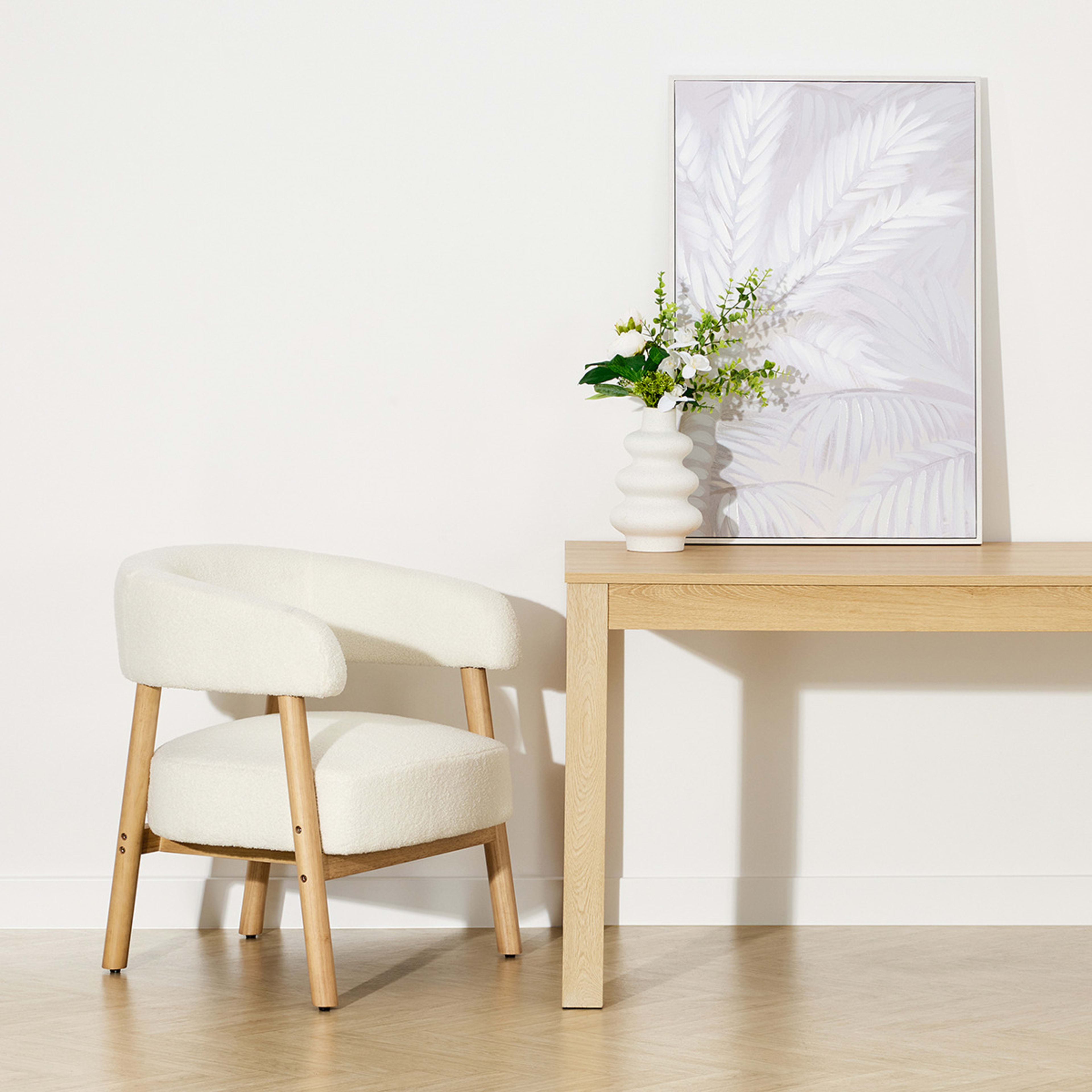 Cora Boucle Lounge Chair Kmart