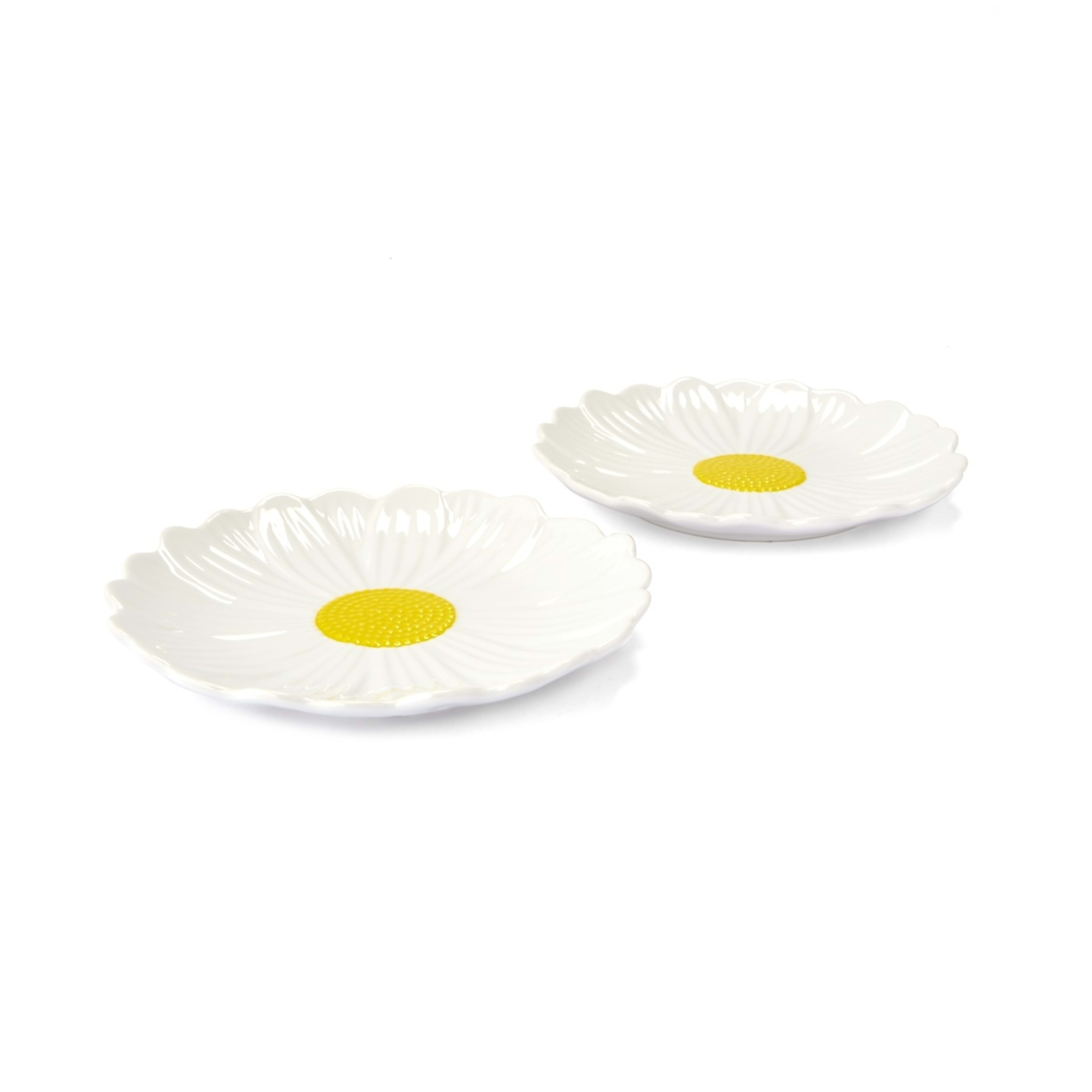 2 2 Pack White Daisy Side Plates, 2 of 7