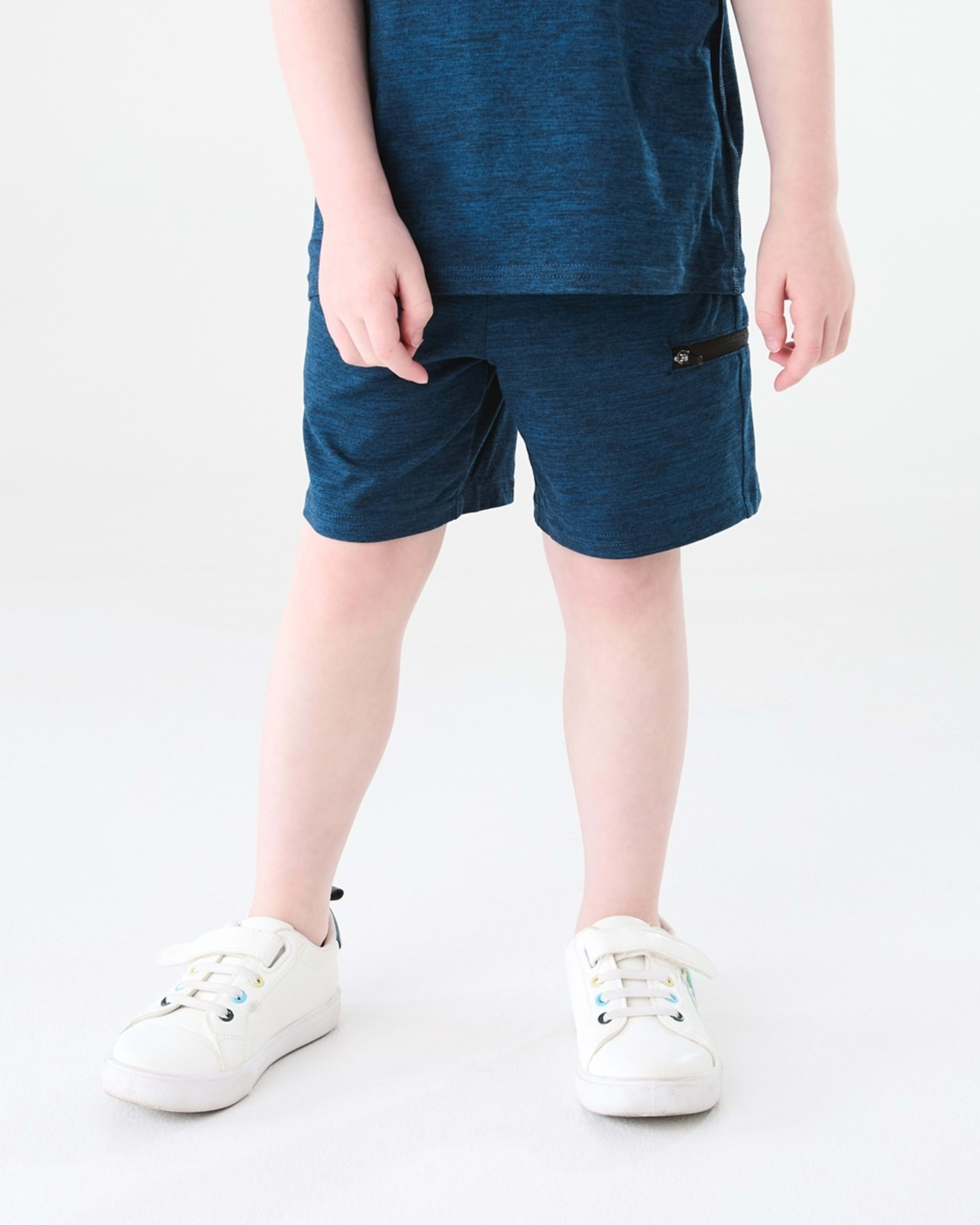 1 Sport Shorts Text Blue