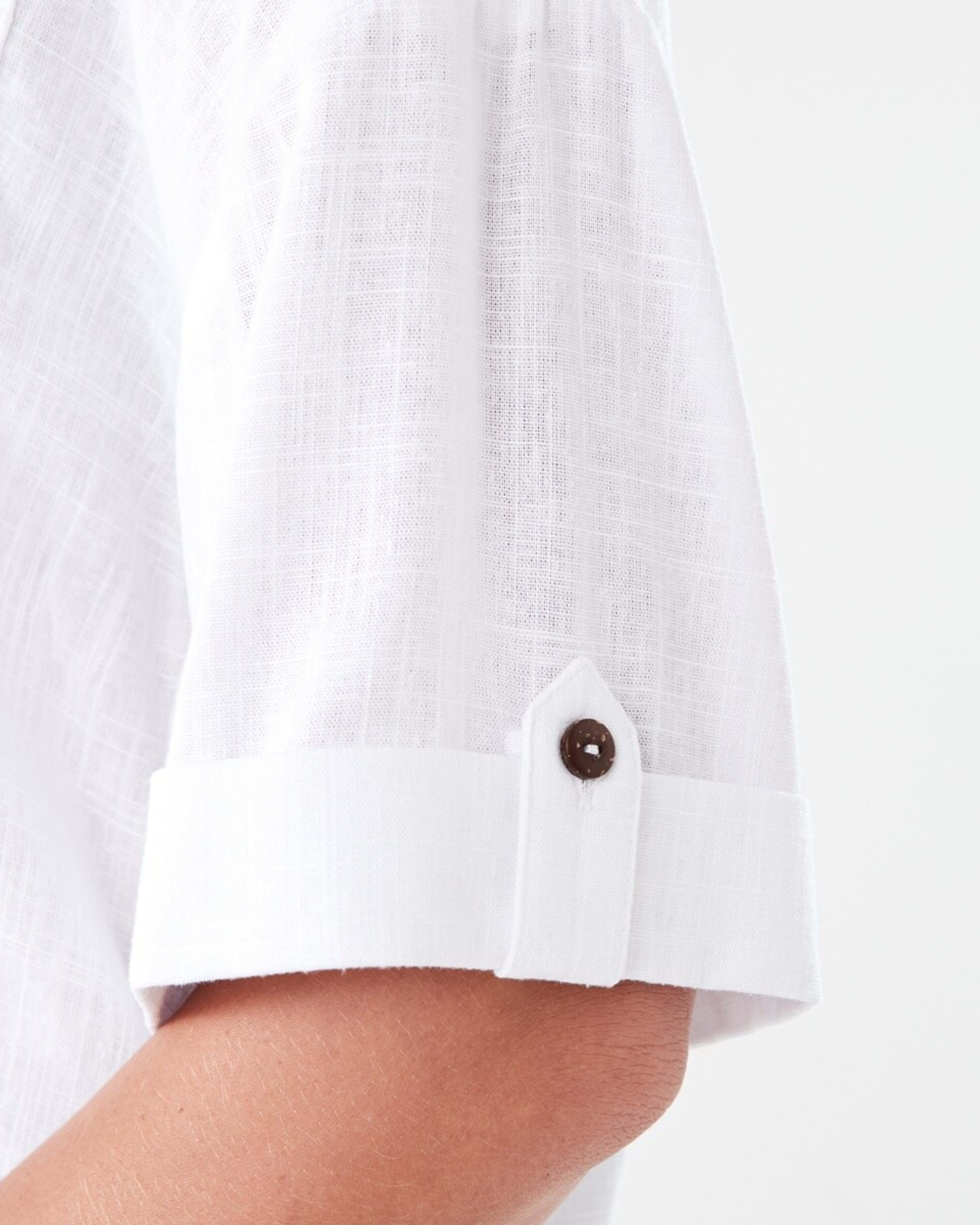 6 Short Sleeve Roll Sleeve Tab Shirt WHITE, 6 of 6