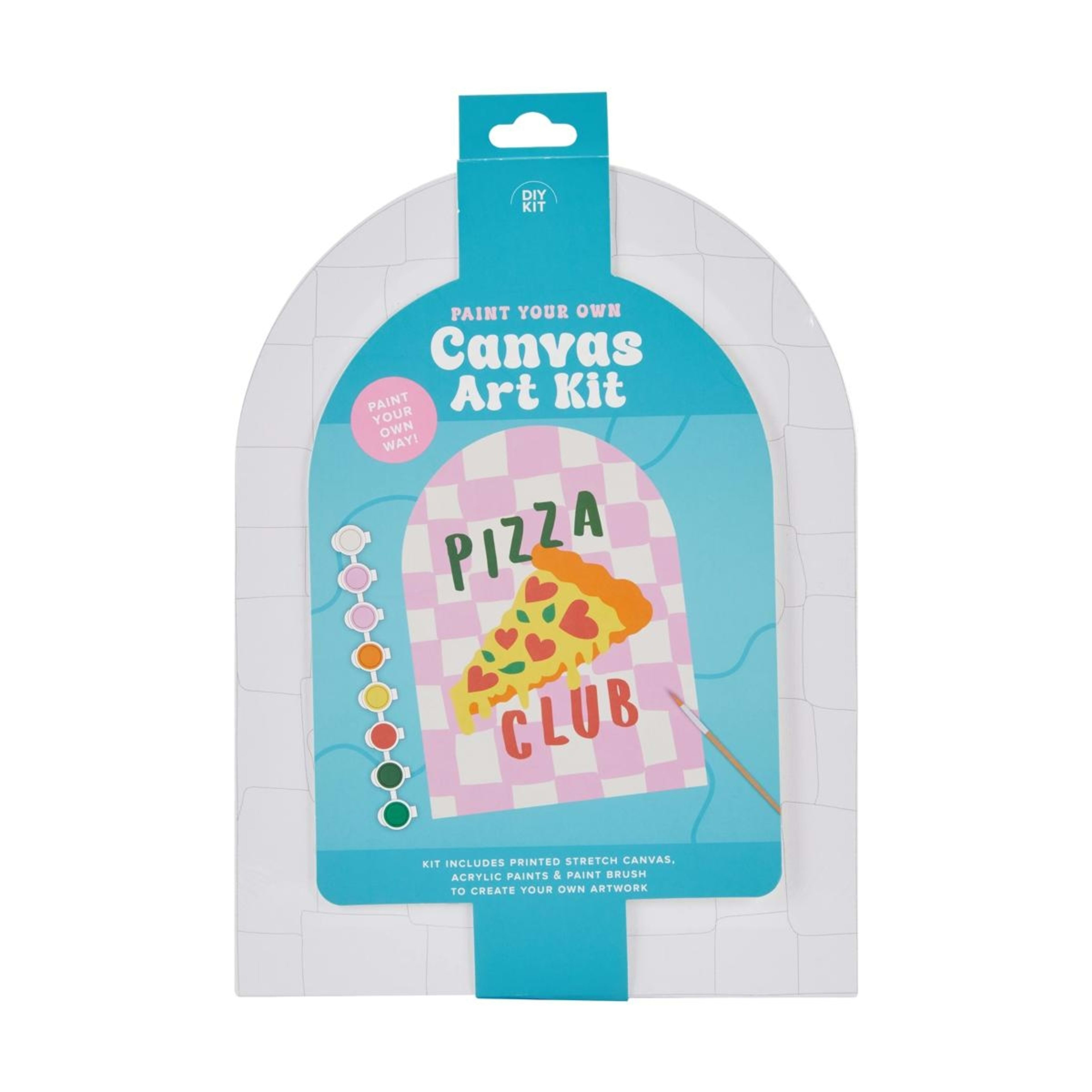 1 DIY Paint Your Own Canvas Art Kit - Pizza