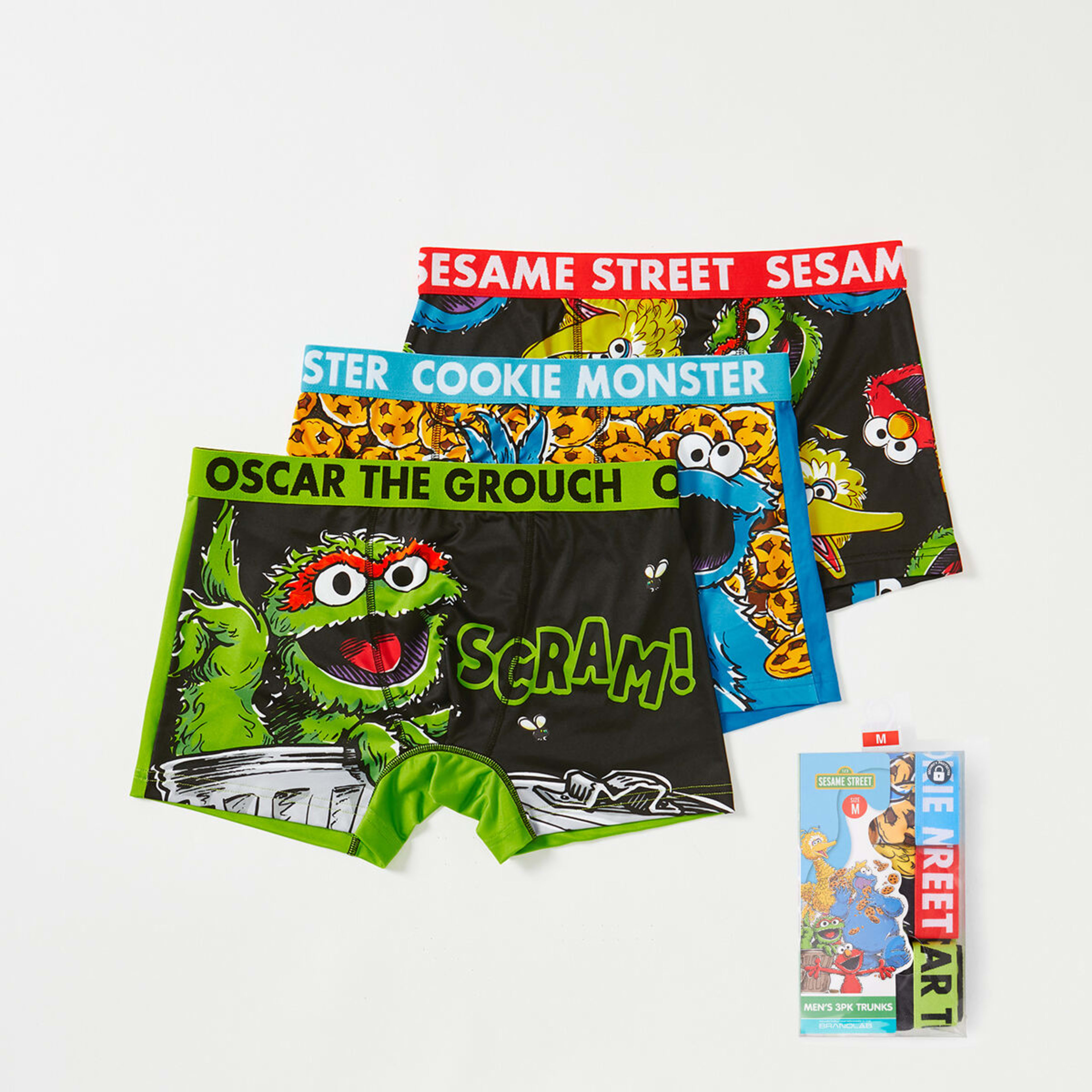 1 3 Pack Sesame Street License Trunks Sesamestrt, 1 of 9
