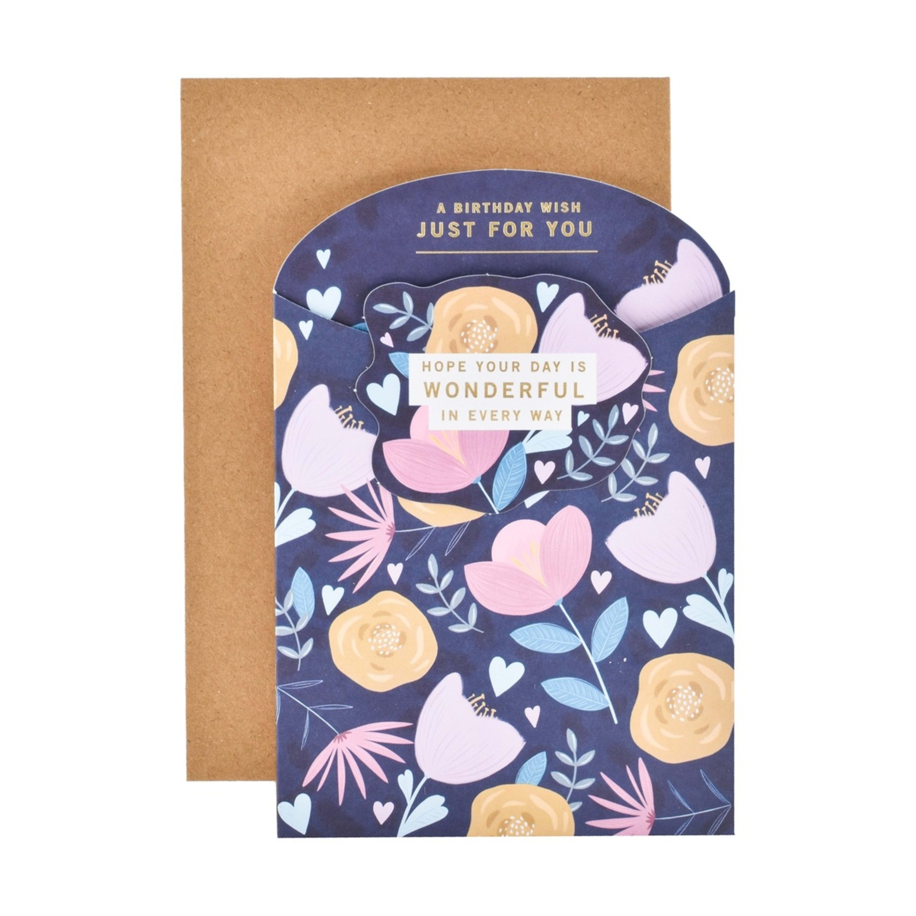 1 Hallmark Birthday Card - Wonderful Floral