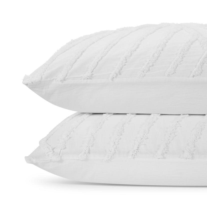 Tarni Cotton Quilt Cover Set Queen Bed, White Kmart