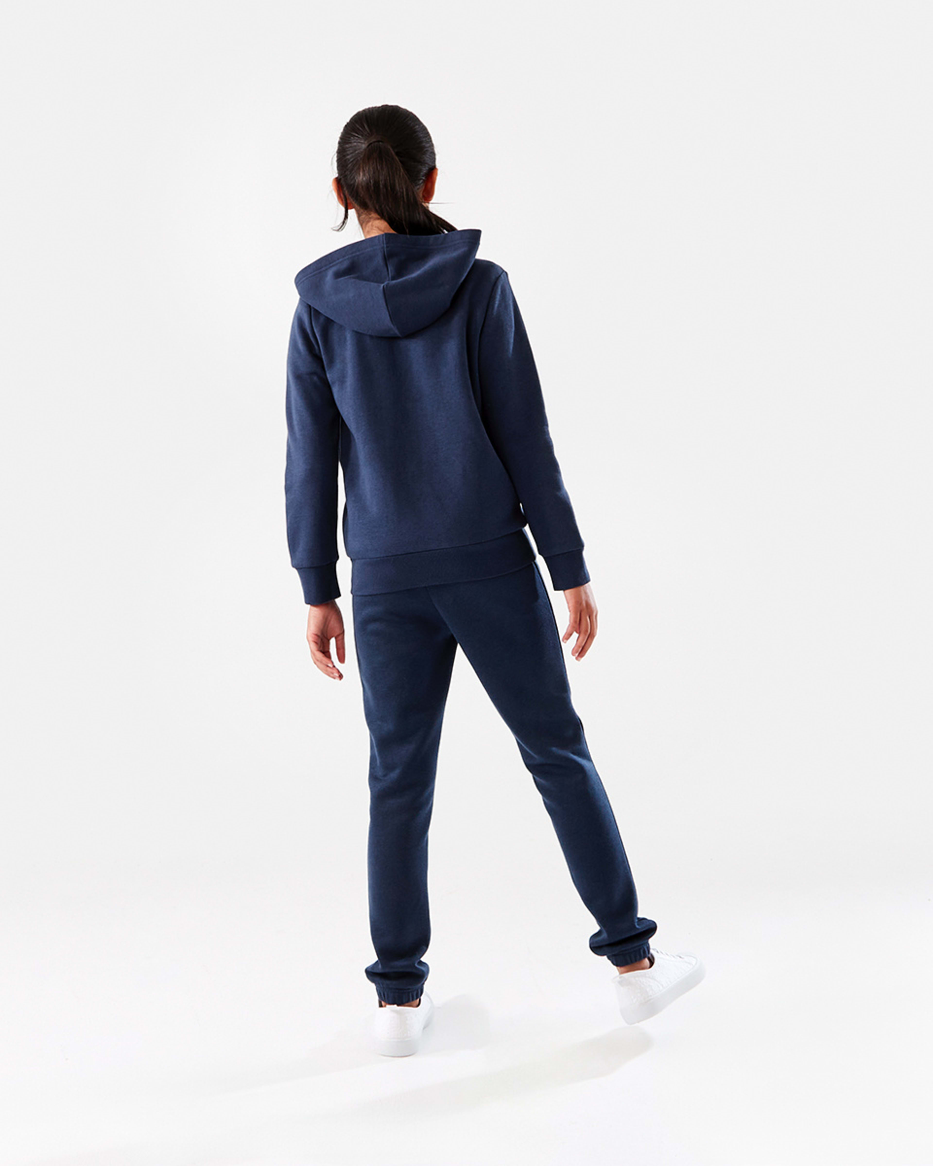 8 Basic Zip Through Hoodie Dress Blue, 8 of 10