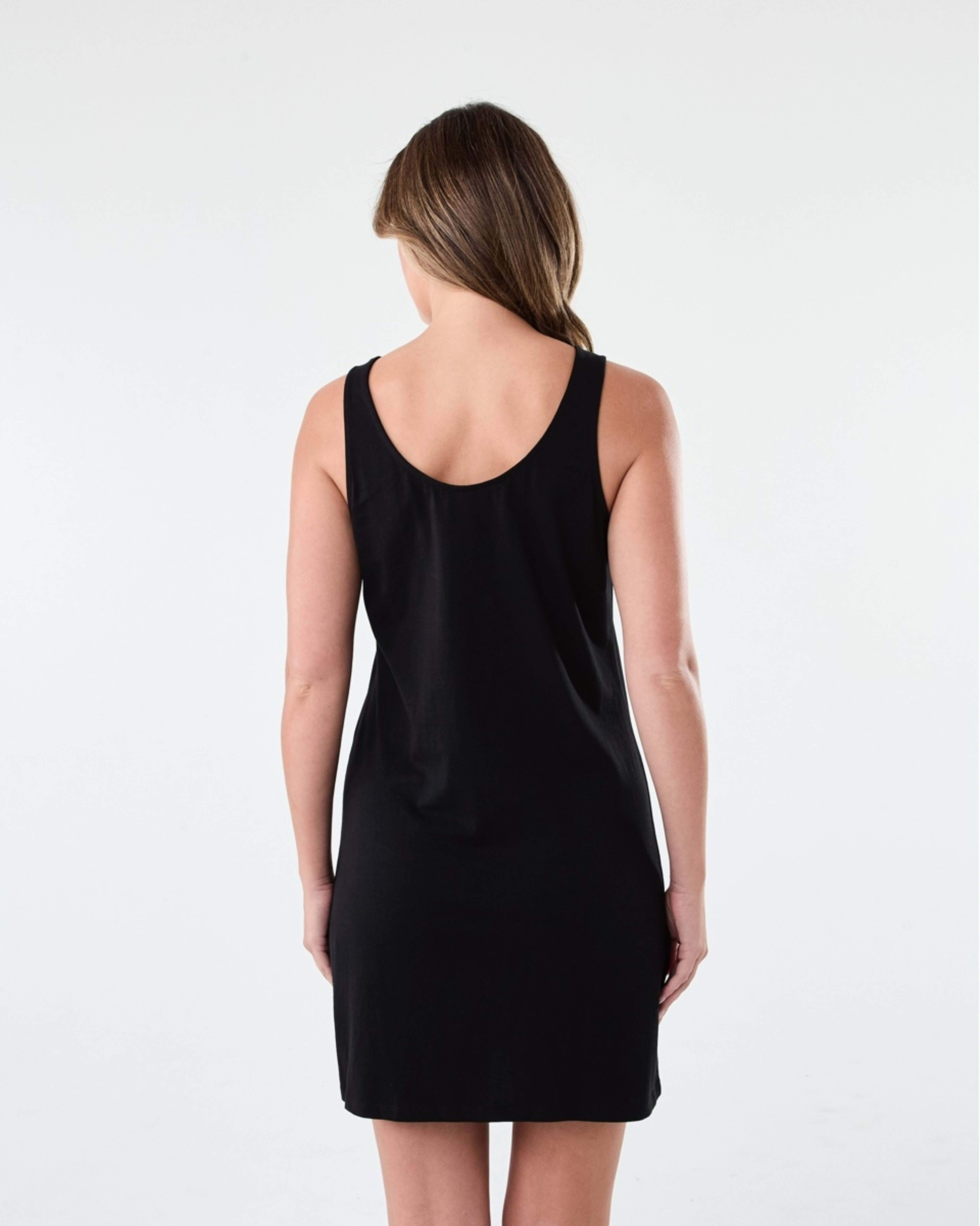 3 Sleeveless Tank Mini Dress Black, 3 of 6