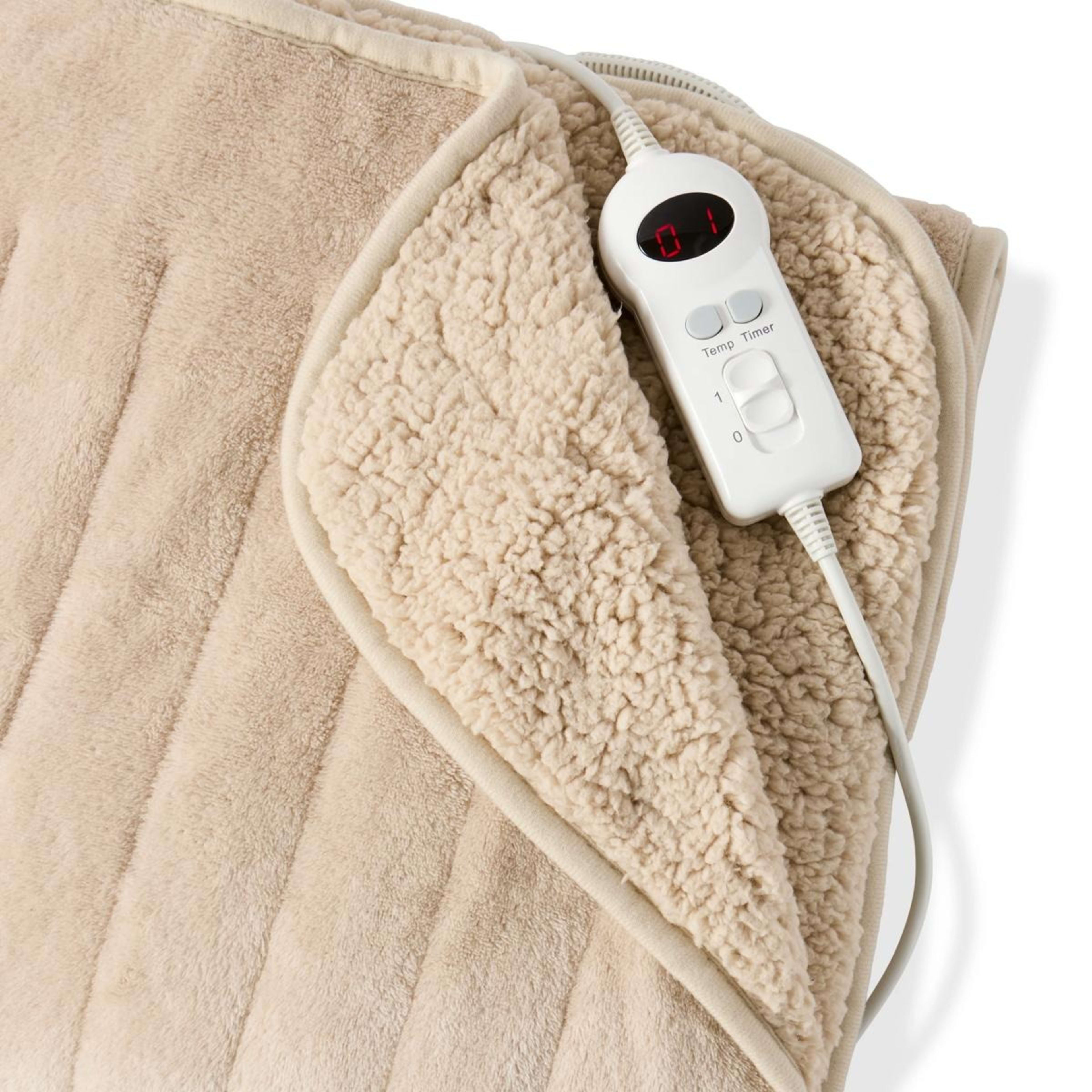 6 Heated Throw - Natural, 6 of 6